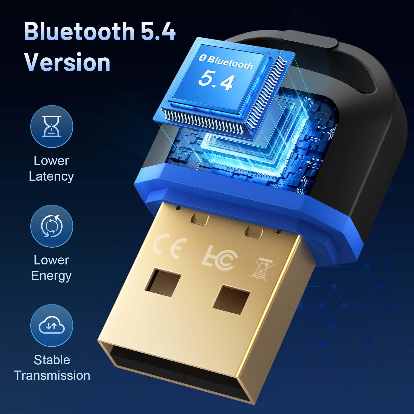 Hoppac Adapter Bluetooth 5.4 do PC