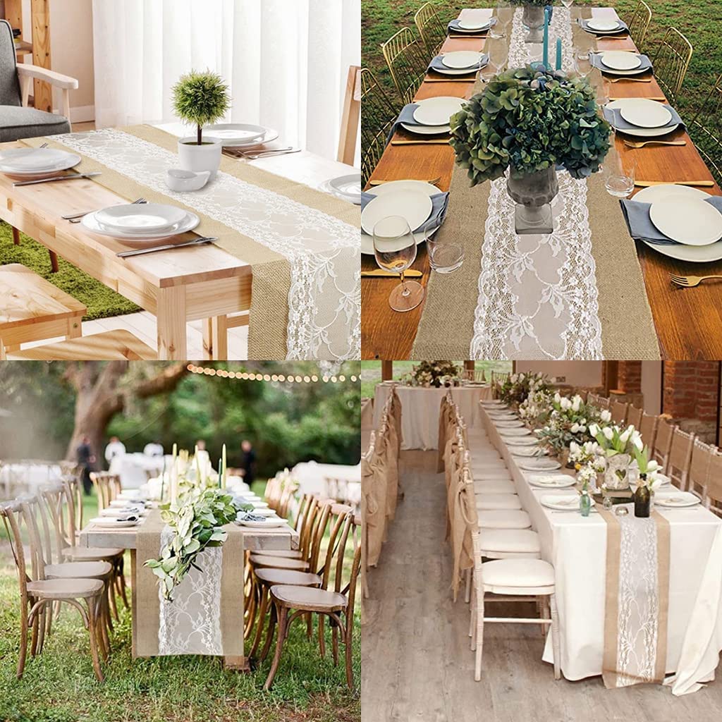 Nappe En Jute Naturel 30cm X 10m - Chemin De Table Découpable Lavable | Décoration Mariage Anniversaire Maison