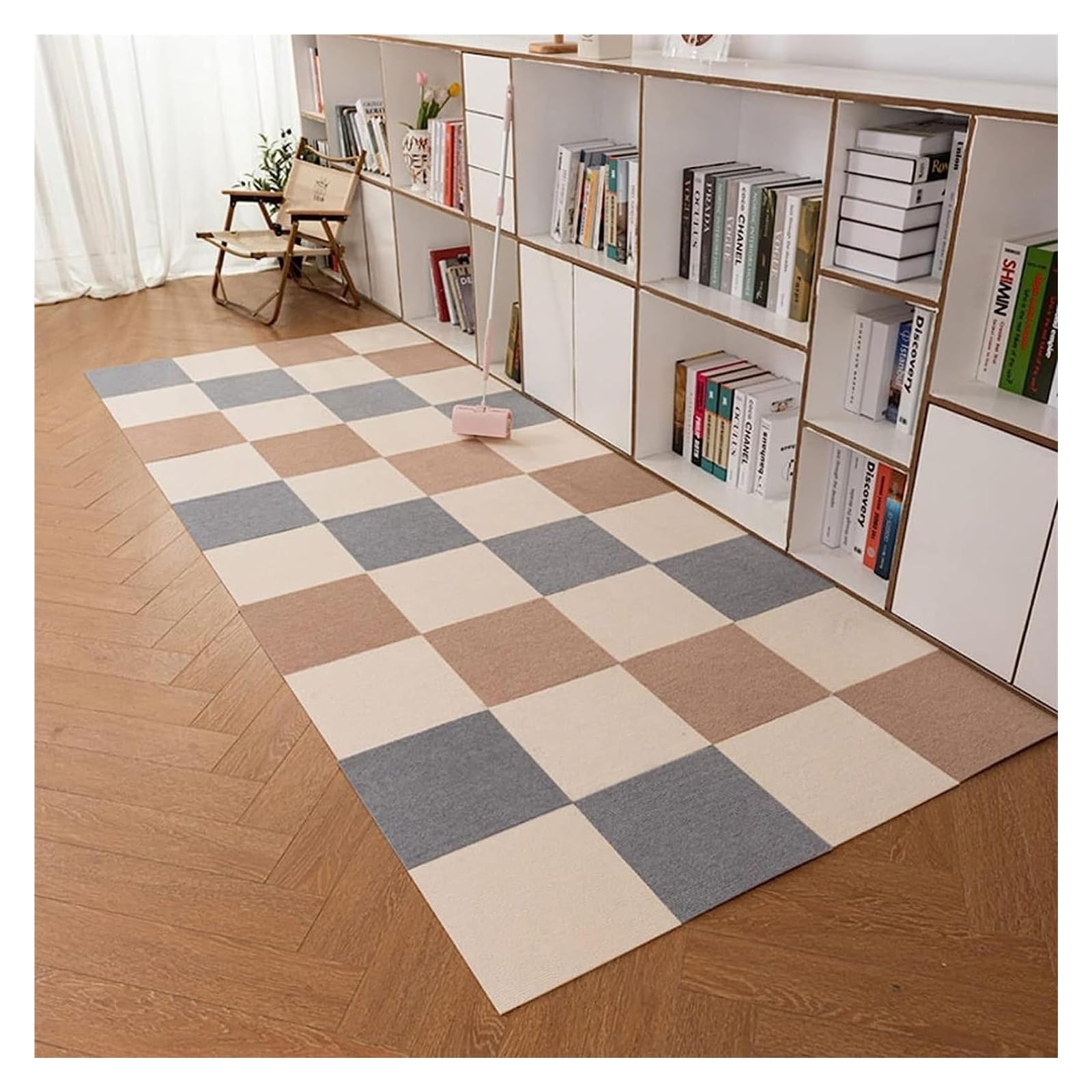dalles de moquette, Carreaux de moquette peler et coller les carreaux(Black)