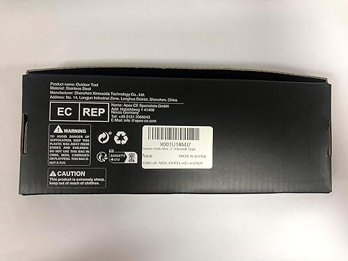 Miniatura 10 de Omesio Nessmuk - Cuchillo táctico pequeño de hoja fija de 5.82 pulgadas, cuchillo compacto de espiga completa EDC para cuello con funda y clip,