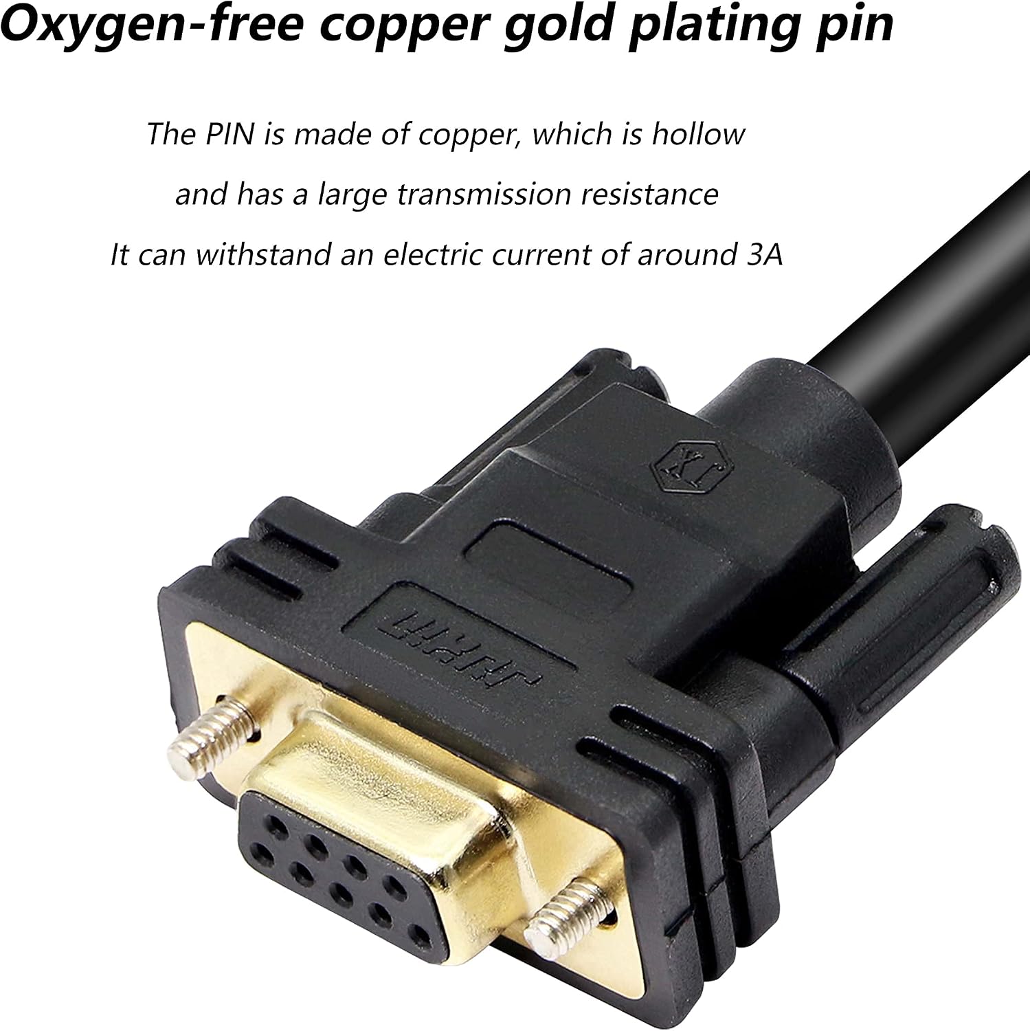 XMSJSIY DB9 Connector RS232 Serial Port Cable DB9 Adapters Solderless 9-Pin COM Port Breakout Replacement Cable Order:235 (Female) -1.5m/4.92Feet