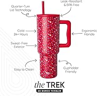 Vista 76 de Simple Modern - Vaso Trek de 40 onzas con asa y tapa con sorbete, taza de viaje de acero inoxidable con aislamiento, apta para portavasos Bosque