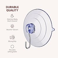 Vista 6 de SEWANTA Ganchos de ventosa multiusos [Juego combinado de 10 unidades] Potentes ventosas de ventana con ganchos para colgar en vidrio, ventanas