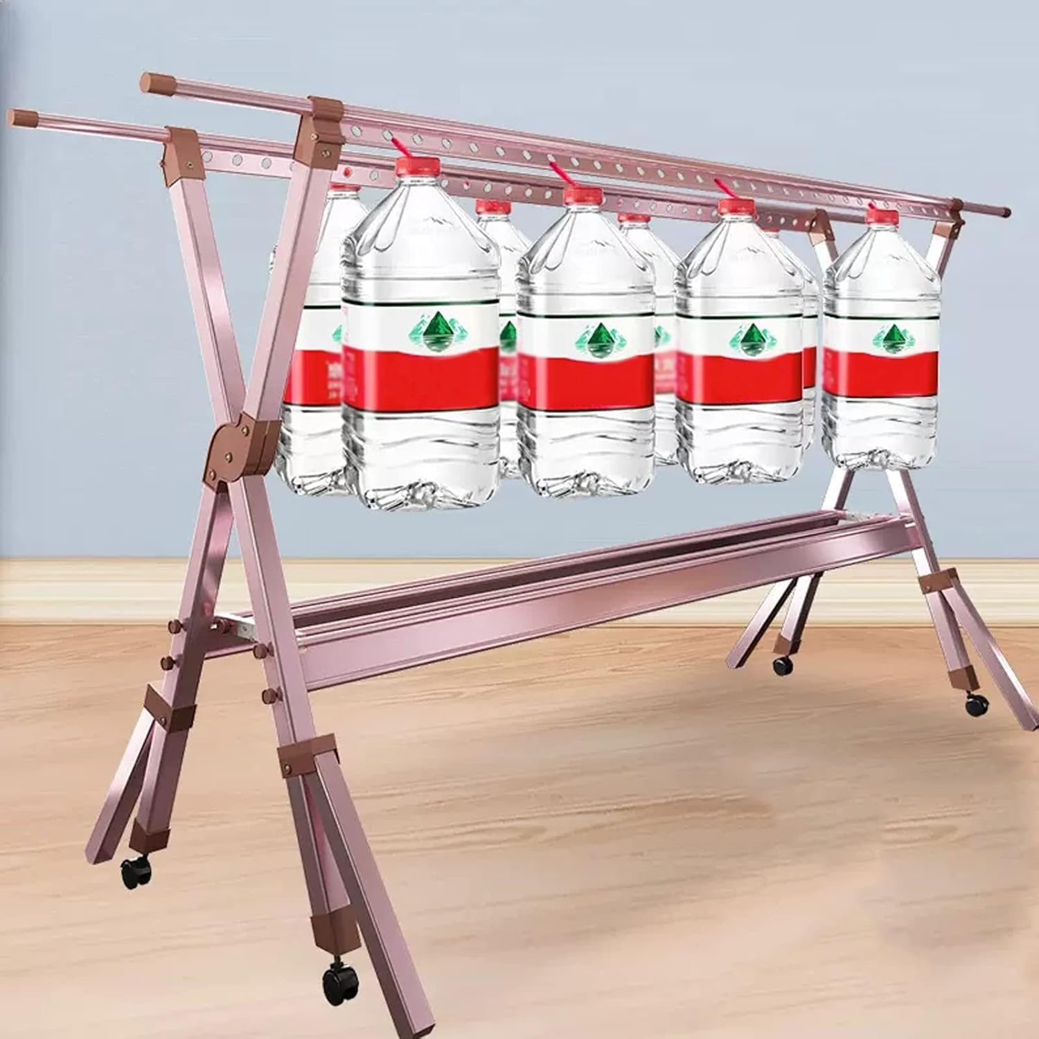 Foldable Portable Clothes Drying Rack - Space-Saving Aluminium X-Shaped Airer for Towels, Bed Linen & Garments - Adjustable High Capacity Clothes Horse