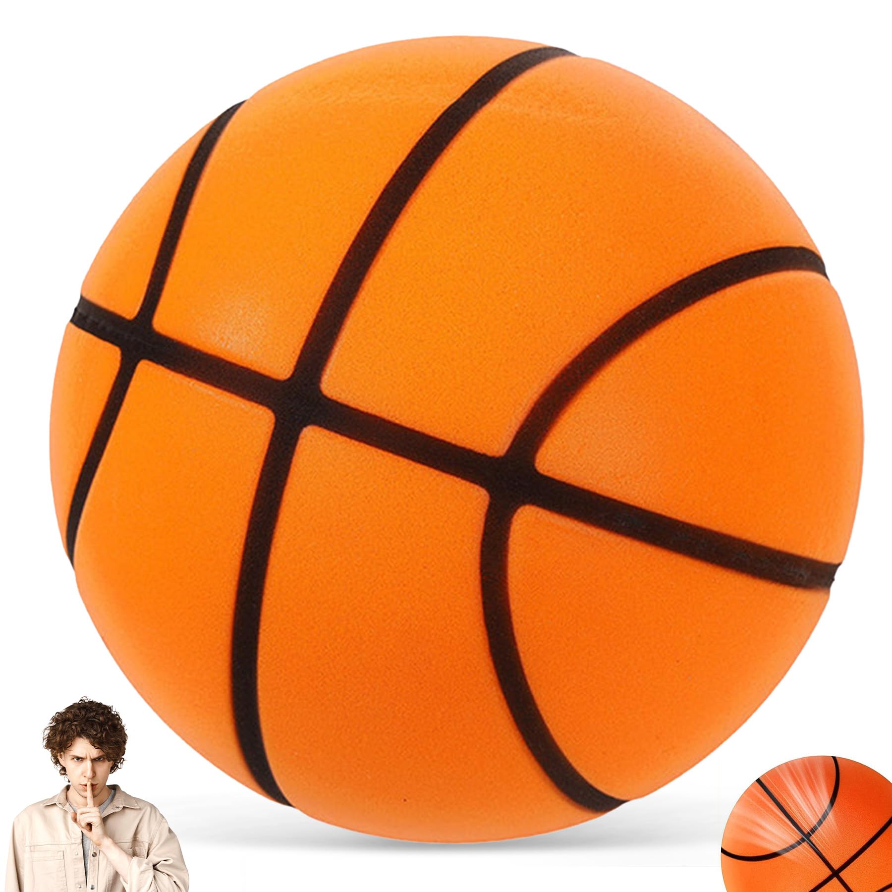 Panier De Basket Silencieux - Balle Sans Bruit, 30 Cm - Adhésif Mural, Sport Intérieur - Enfant, Coordination