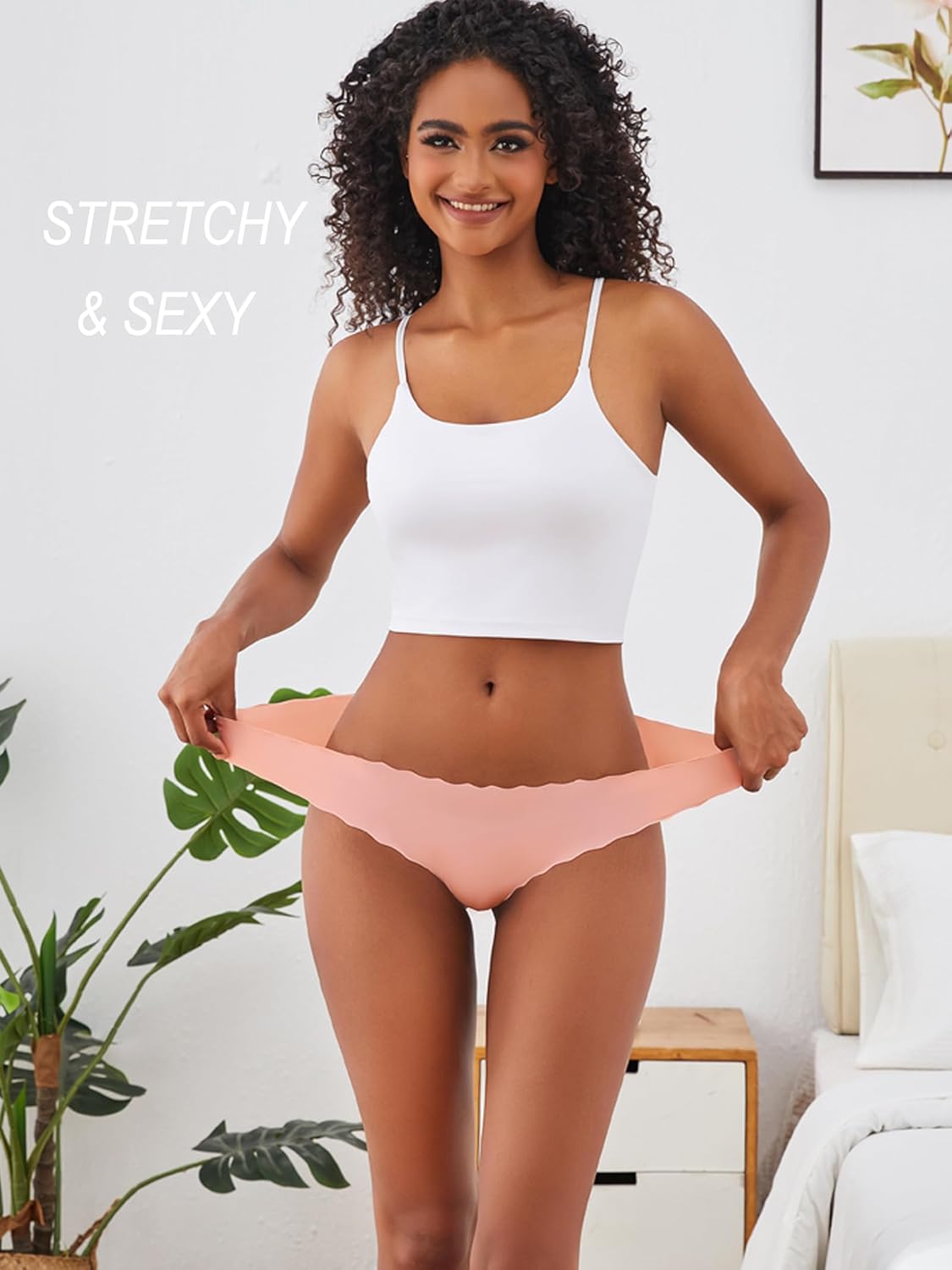 DingLu Seamless Bikini Underwear for Women High Cut No Show Underwear 6 Pack - Image 2