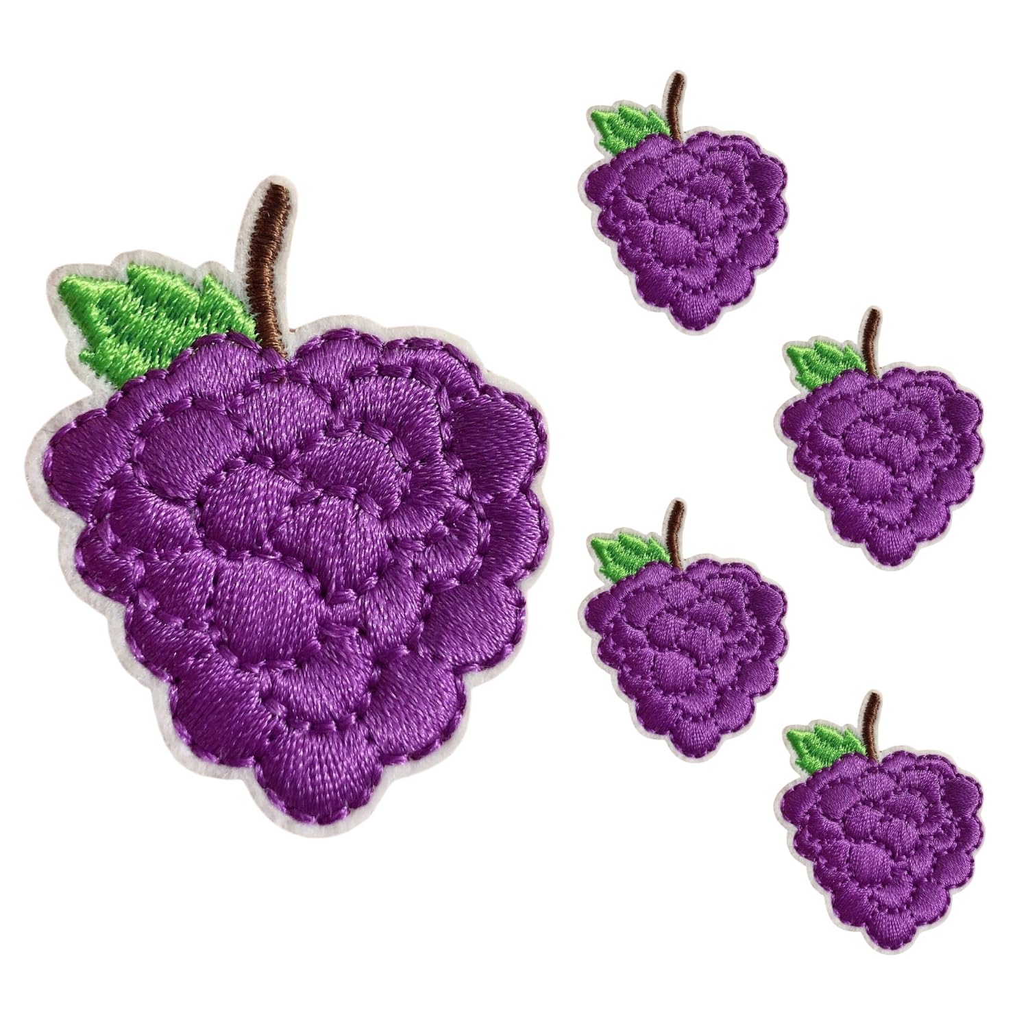 Amazon.co.jp: ワッペン アイロン 刺繍 フルーツ ぶどう アップリケ