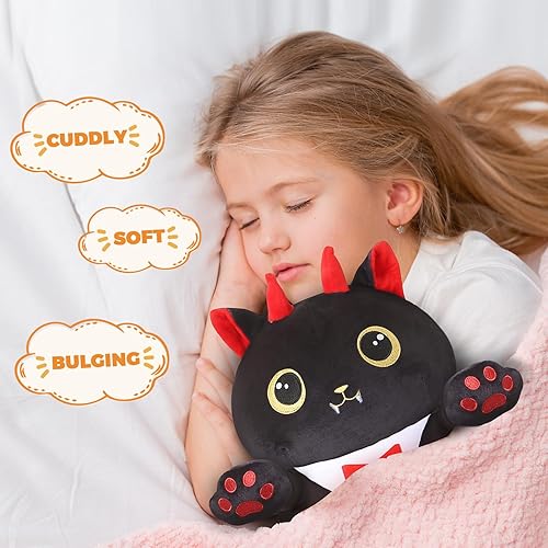 Miniatura 6 de Officygnet Almohada corporal de felpa de Halloween de 28 pulgadas, lindos animales de peluche, juguetes de peluche de Halloween, almohada de felpa