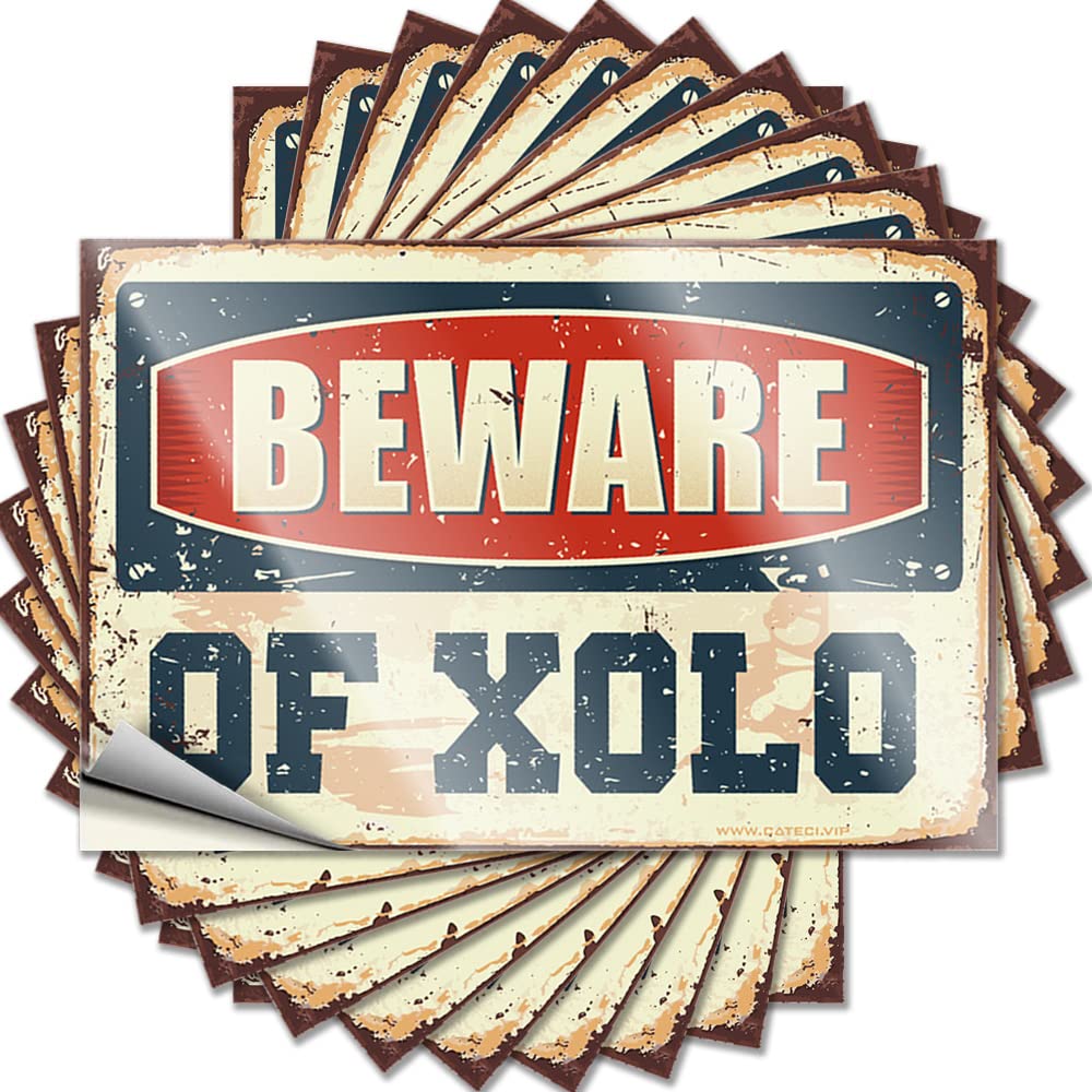 Funny Sticker Guest Easy Apply | Beware of Xolo Vintage Cover Peel and Stick(8X12CM)