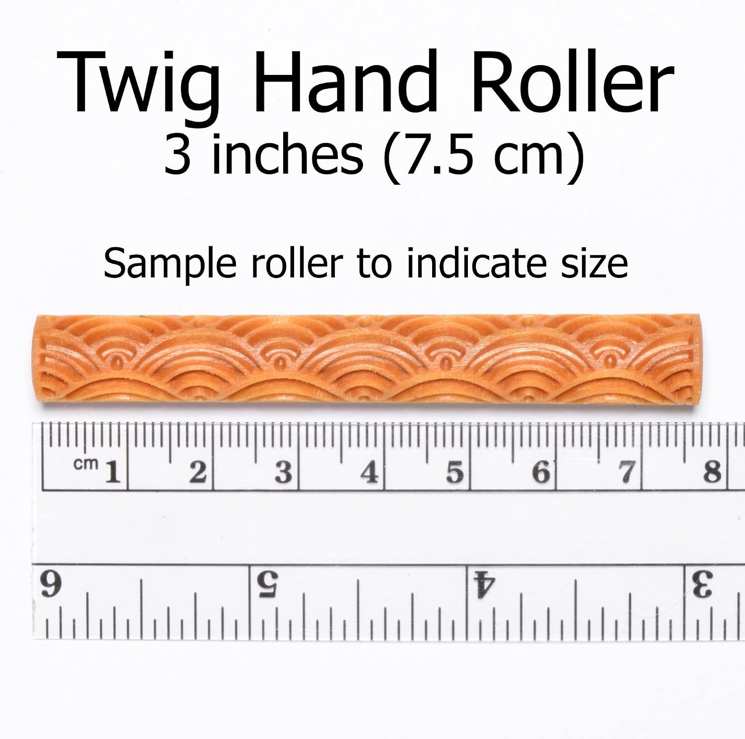MKM Pottery Tools Wood Twig Rollers for Clay (TW-32 Knit Stitch) image 3