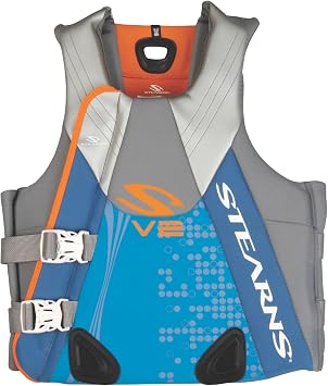 STEARNS Womens V2 Series Abstract Wave Neoprene Life Vest, USCG Approved Type III Life Jacket for Boating, Swimming, Watersports, More