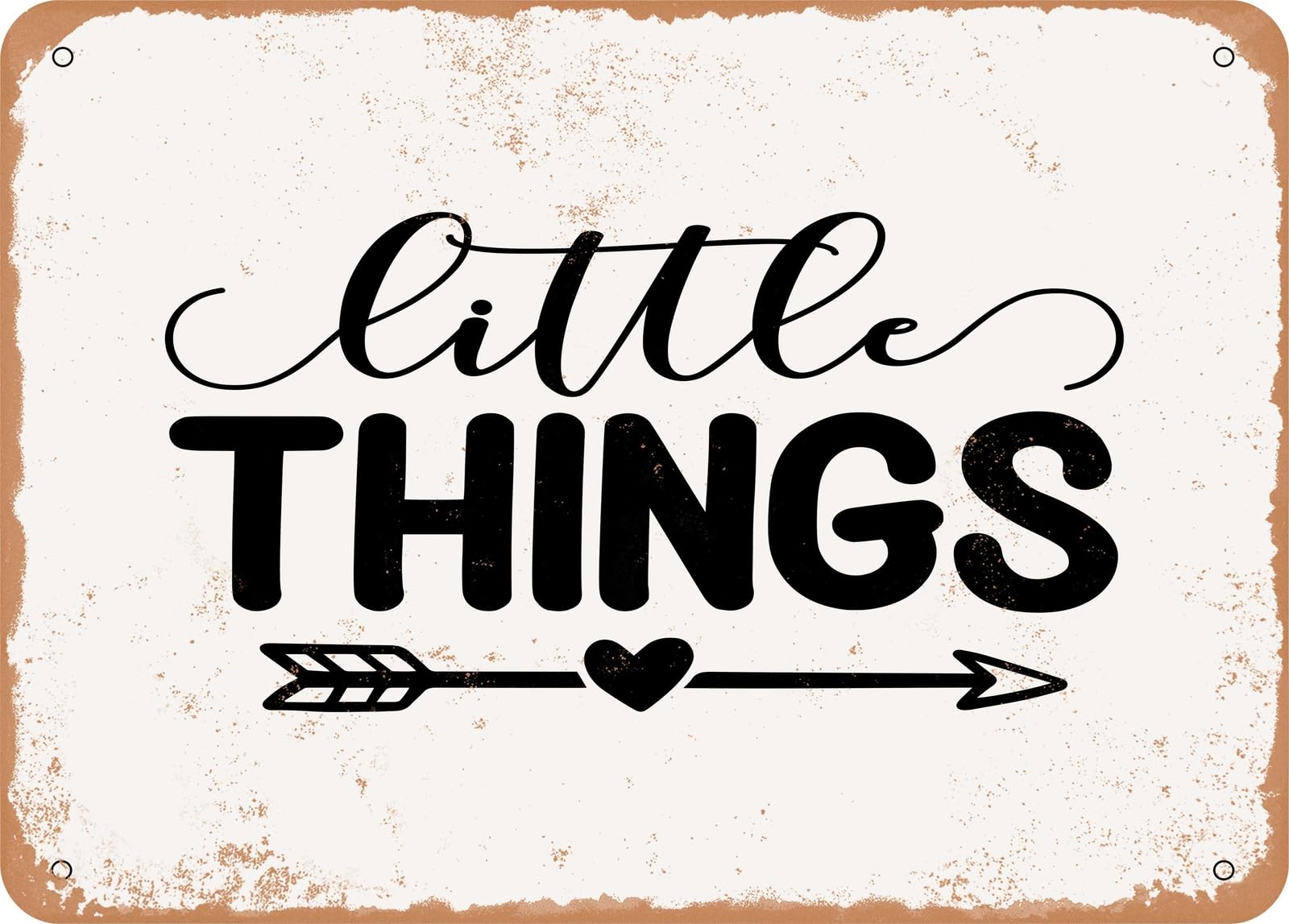 Miaomansenstore Metal Sign - Little Things - Vintage Look Sign Home Decor