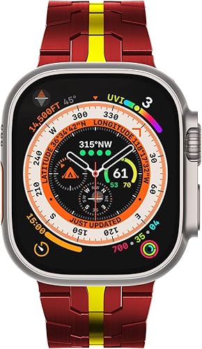 Miniatura 4 de CHANCHY - Correa de acero inoxidable para Apple Watch Ultra de 49454442414038 mm, correa de metal con cierre plegable para Apple Watch Series