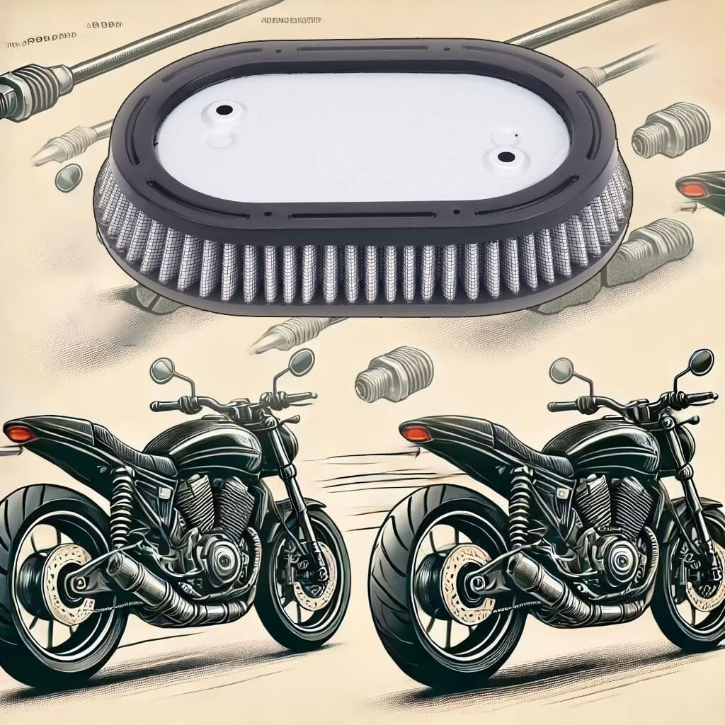 Replacement Air Filter 29400267 Element For Harley Touring,Softail Models,Road Glide, Softail, Street Glide, Road King Equipped with 114 Air Cleaner