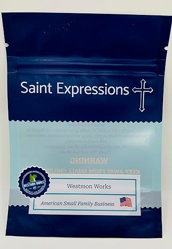 Westmon Works Nuestra Señora del Monte Fátima - Mini estatua de plástico de 3 pulgadas y juego de tarjetas de oración sagrada fabricado en los