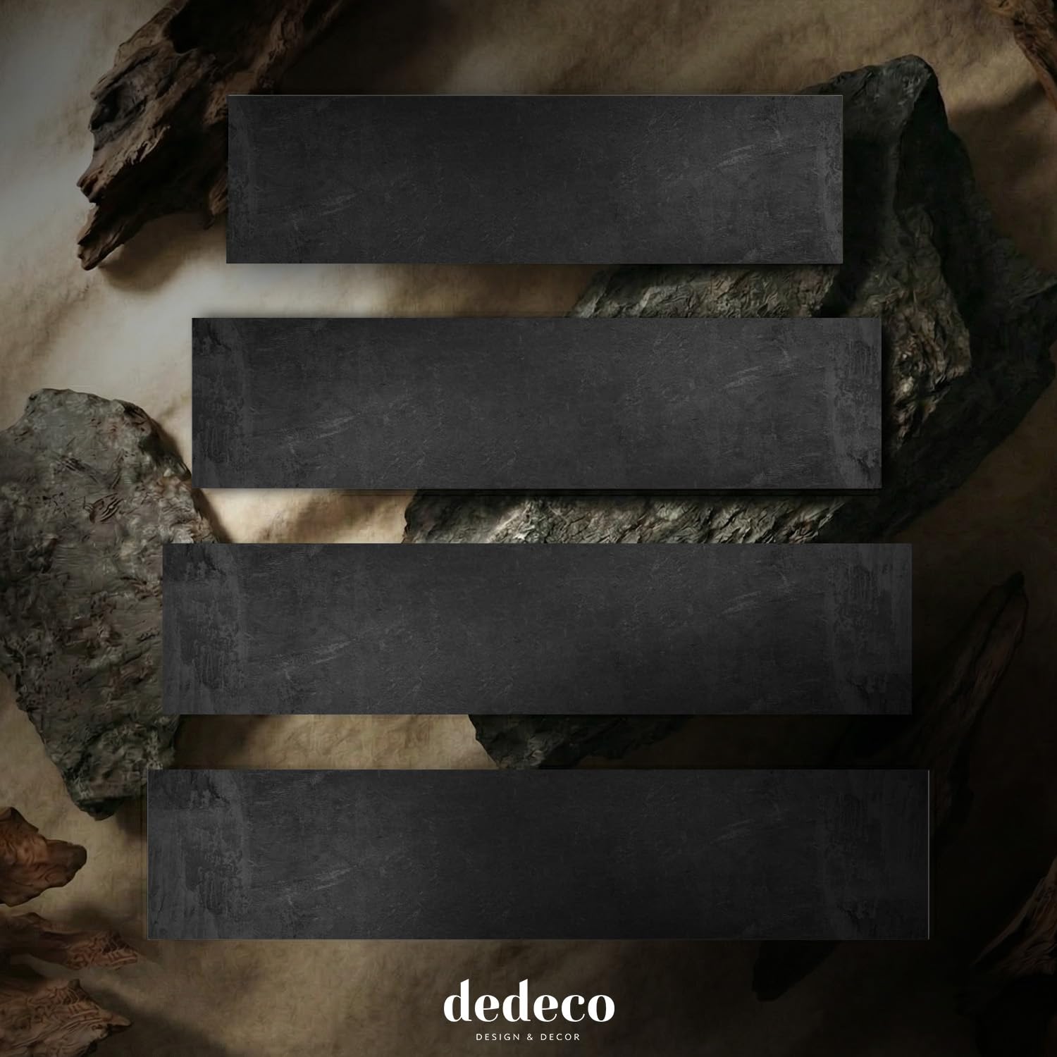 Dedeco - Pannello da cucina con motivo V2 in cemento - 280 x 60 cm alluminio, alzatina per pareti di cucina, impermeabile, resistente al calore, molte misure e materiali, Lacca UV lucida