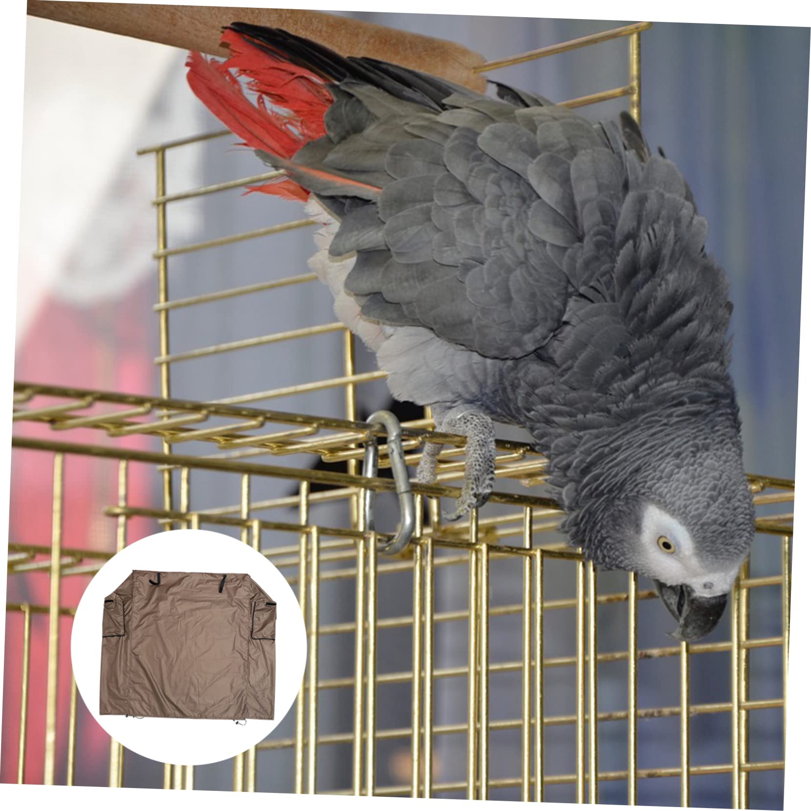 Happyyami Vogelkäfigabdeckung aus Polyester für Außenbereich Schutz für Papageien und Wellensittiche