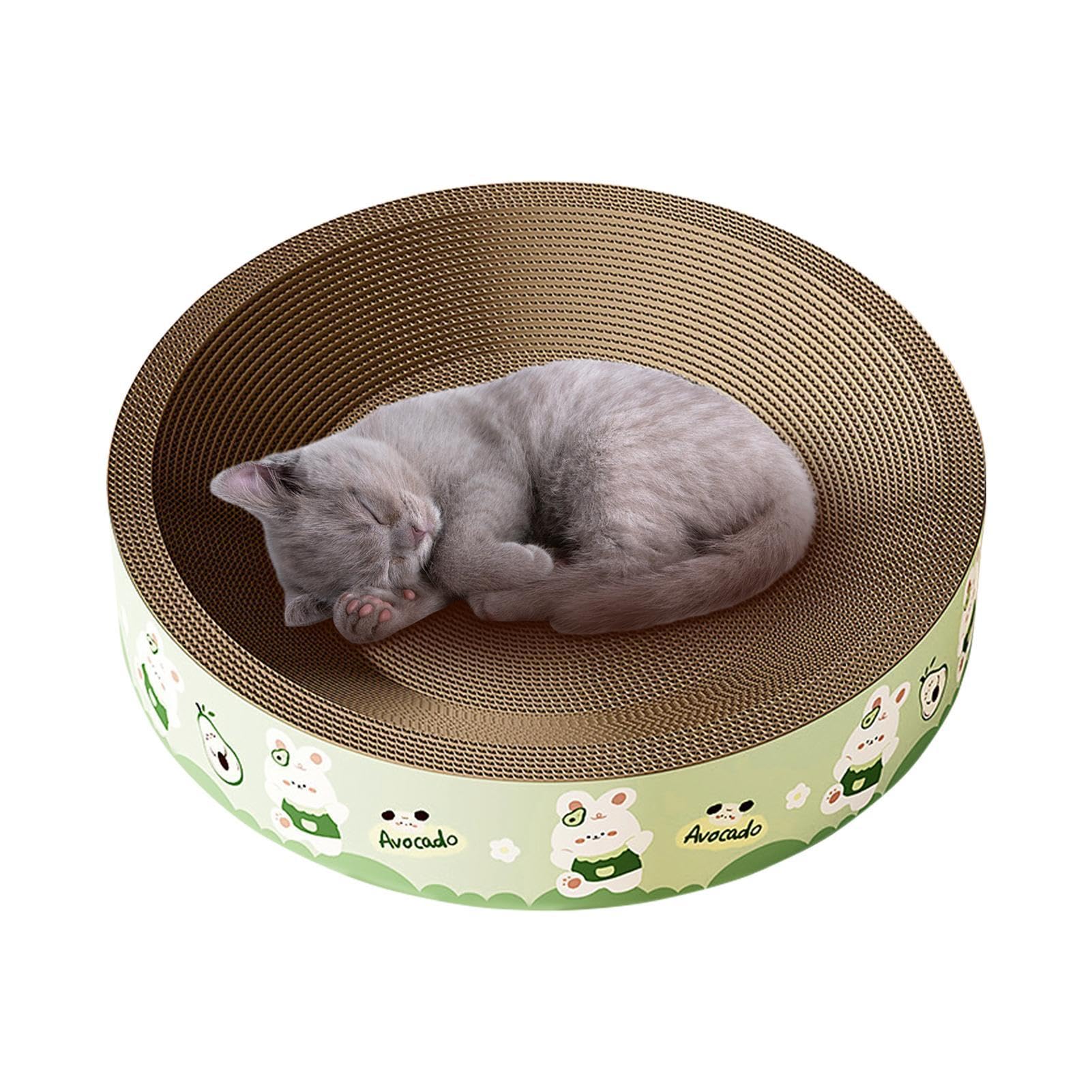 Cat Scratching Cardboard Cardboard Scratching Pad Toy, Round Cat Scratcher Cardboard, Scratcher Lounge Bed for Small Cats, Pets