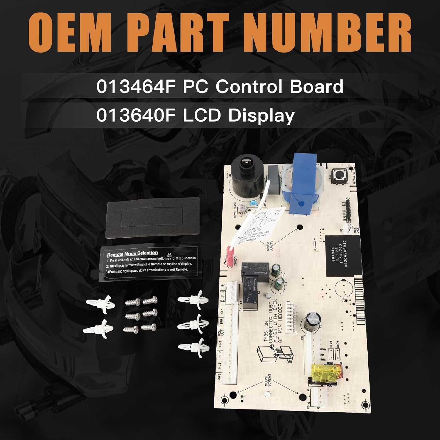 013464F PC Control Board with LCD Display Combo Compatible with Raypak Pool Heater Raypak 266A, Raypak 336A, Raypak 406A, Raypak 267A, Raypak 337A