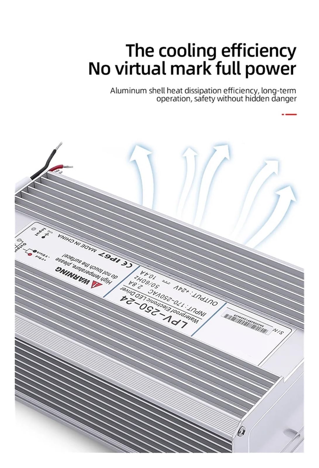 Alimentatore Switching Impermeabile da 250 W AC 220 V/110 V a DC 24 V 10 A Trasformatore for Esterni LPV-250-24(110V)