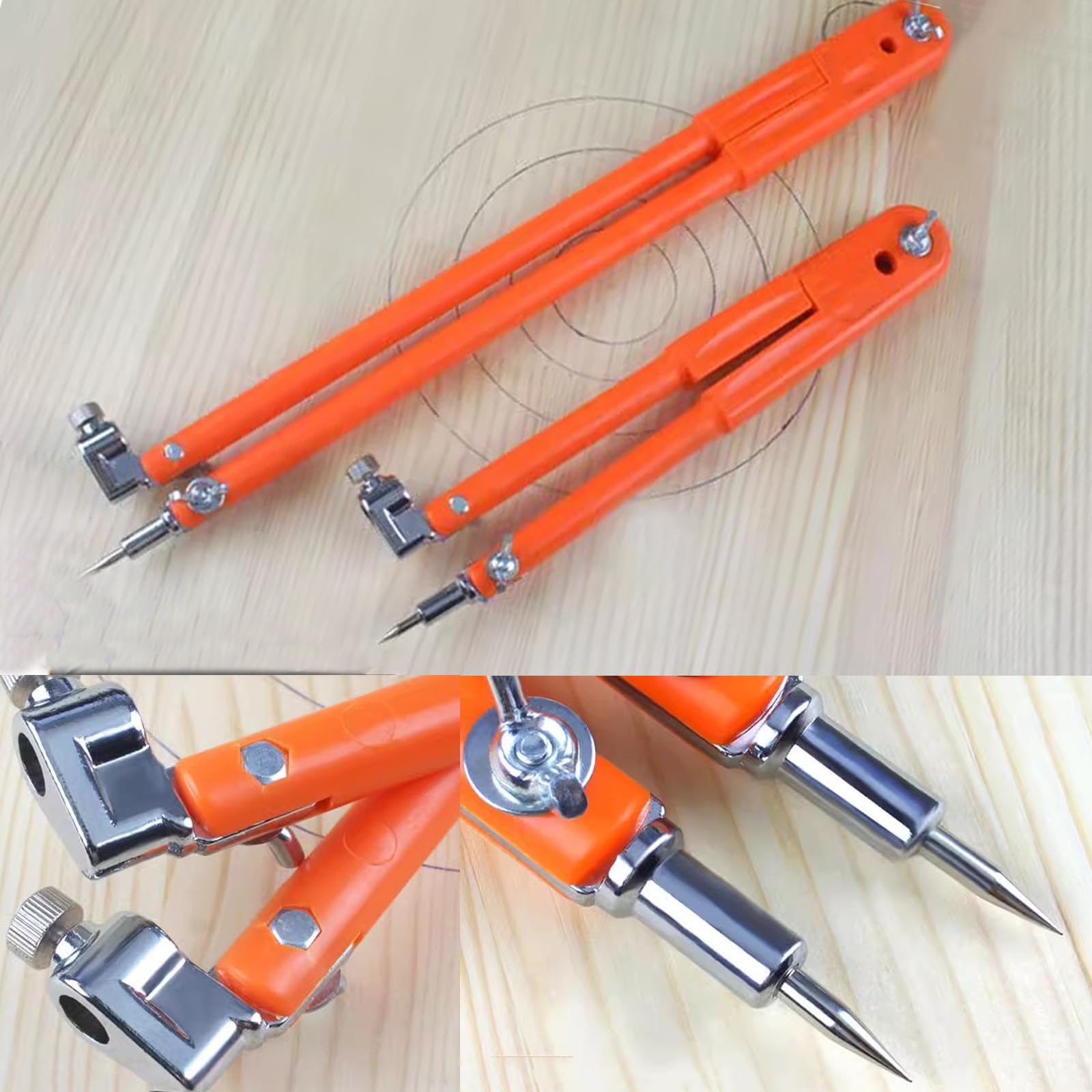 Bussola professionale per la lavorazione del legno, 40 cm, per disegnare falegnameria e lavorazione dei metalli