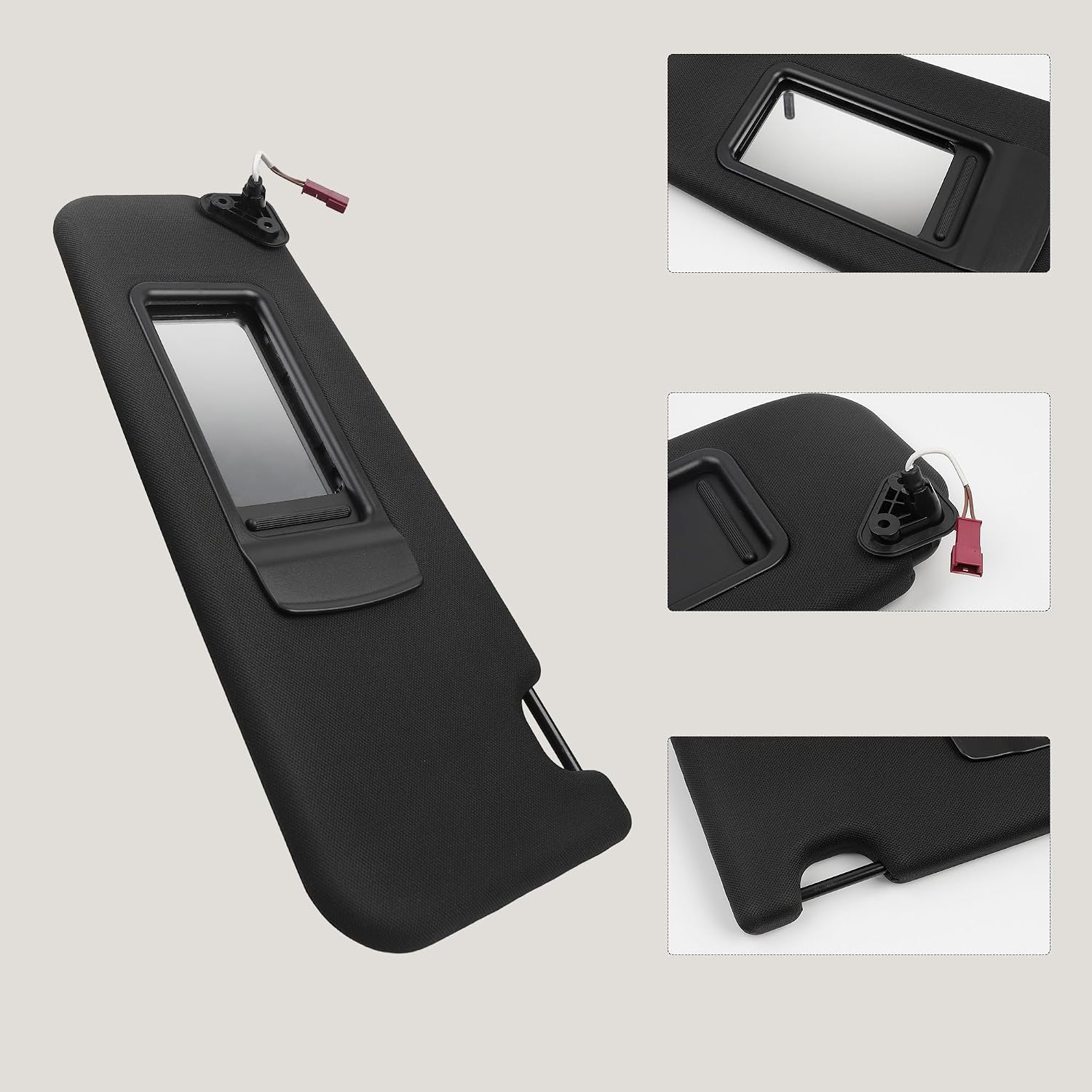 Left Driver Side Sun Visor Compatible with BMW 3 Series E90 Sedan E91 Touring 2005-2011 X1 E84 2008-2015 Replace 51167252009 (Black)