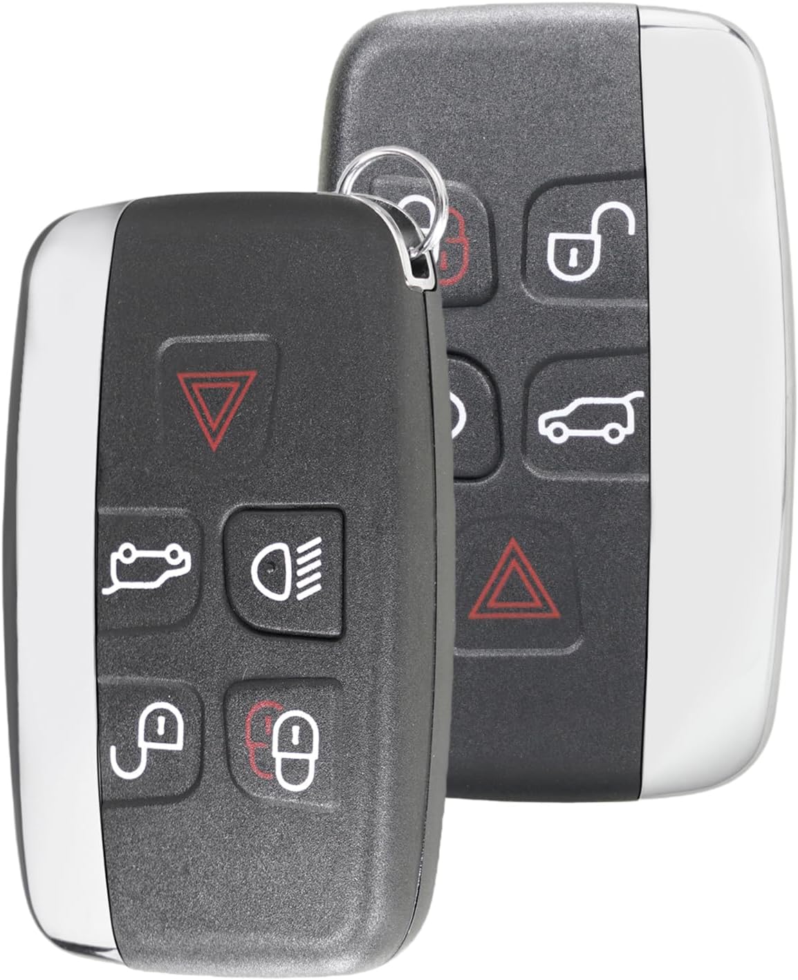 Smart Remote Key Fob Replacement Compatible with Discovery LR2 LR4 Range Rover Evoque Sport for Jaguar F-Pace XE XF XJ Key Car Keyless Entry Remote Control 5 Buttons 315MHz KOBJTF10A-2xKey Fob