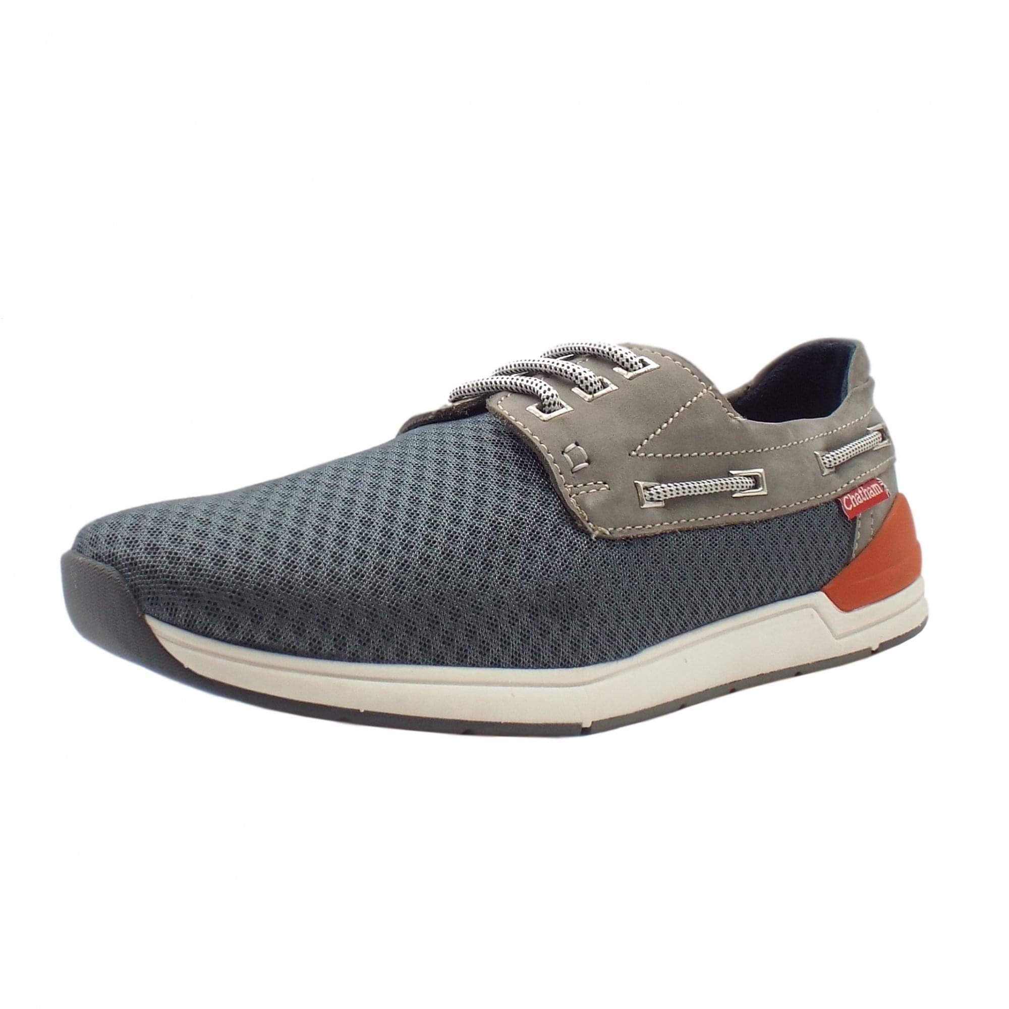 Chatham Marine Harbour Mens Mesh Boat Shoes In Grey 10