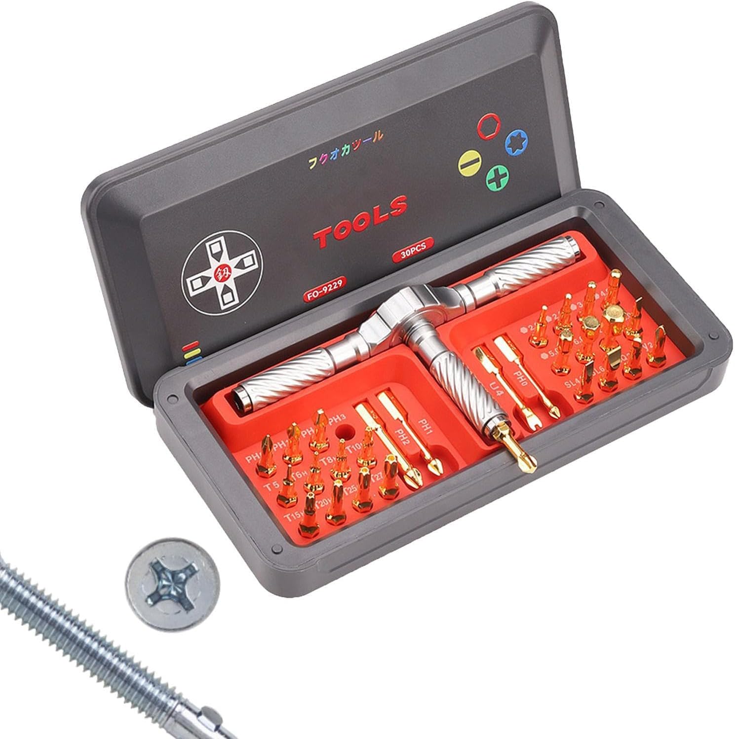 Racheting Screw Drive, Alloy+ABS Material Ratchet Screwdriver Repair