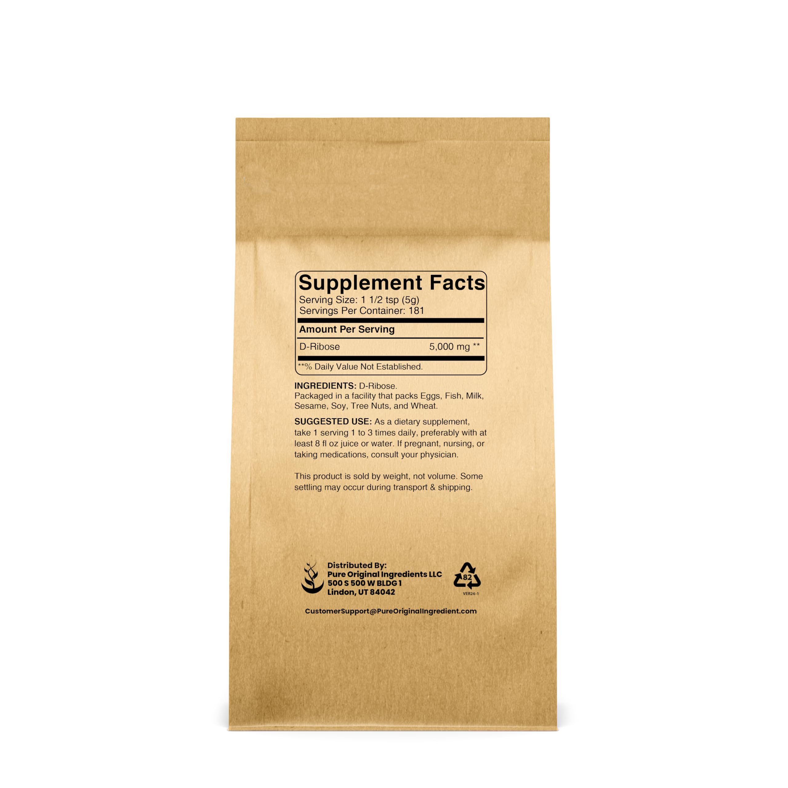 Pure Original Ingredients, D-ribose Powder, 2lb — Amazon image 2