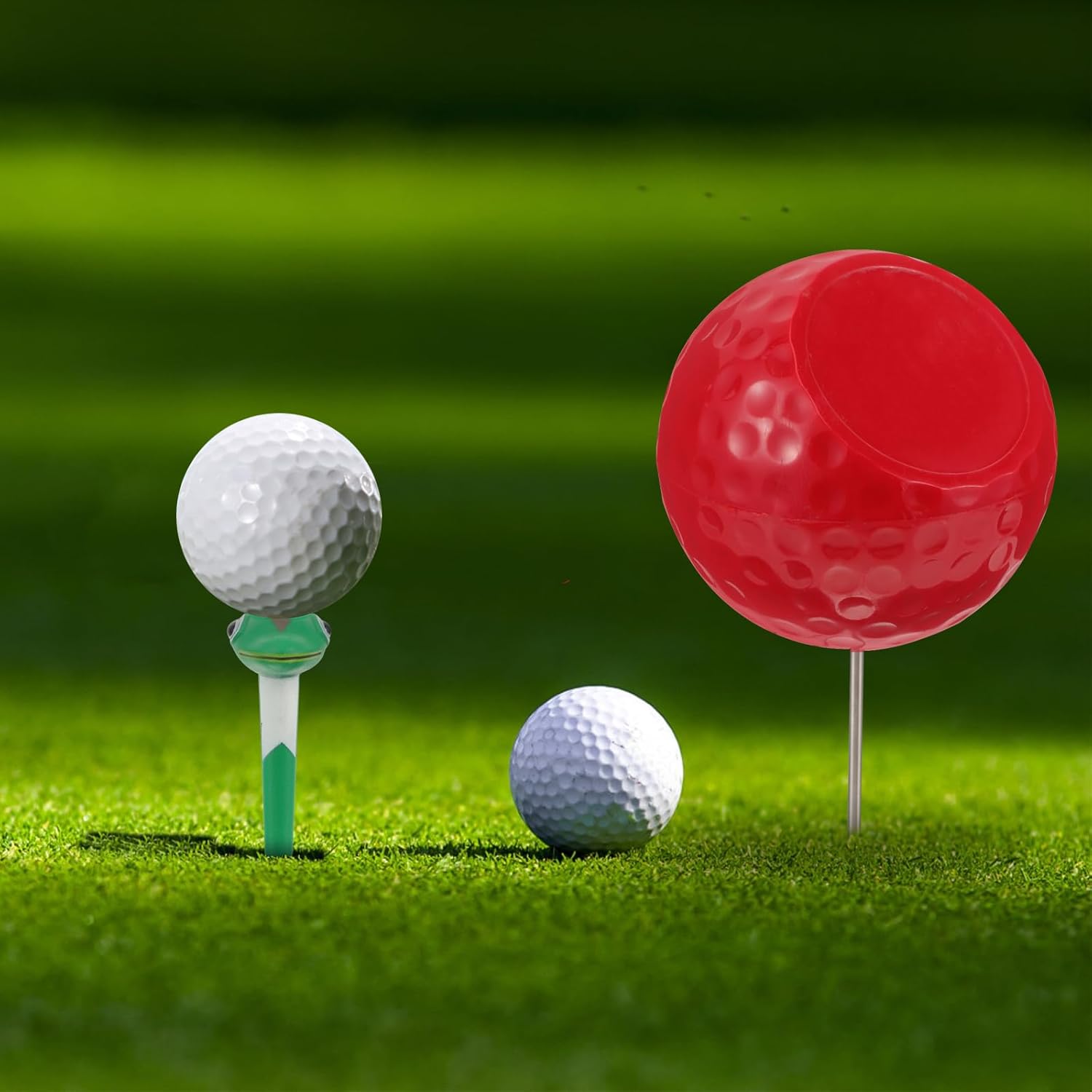 GANAZONO Portable Golf tee Markers Set Golf Marking Supply Ball Mark abs Golf Accessories Wooden red Golf Stuff Simulator Tool Golf Supplies Supplies Golf Ball Marker