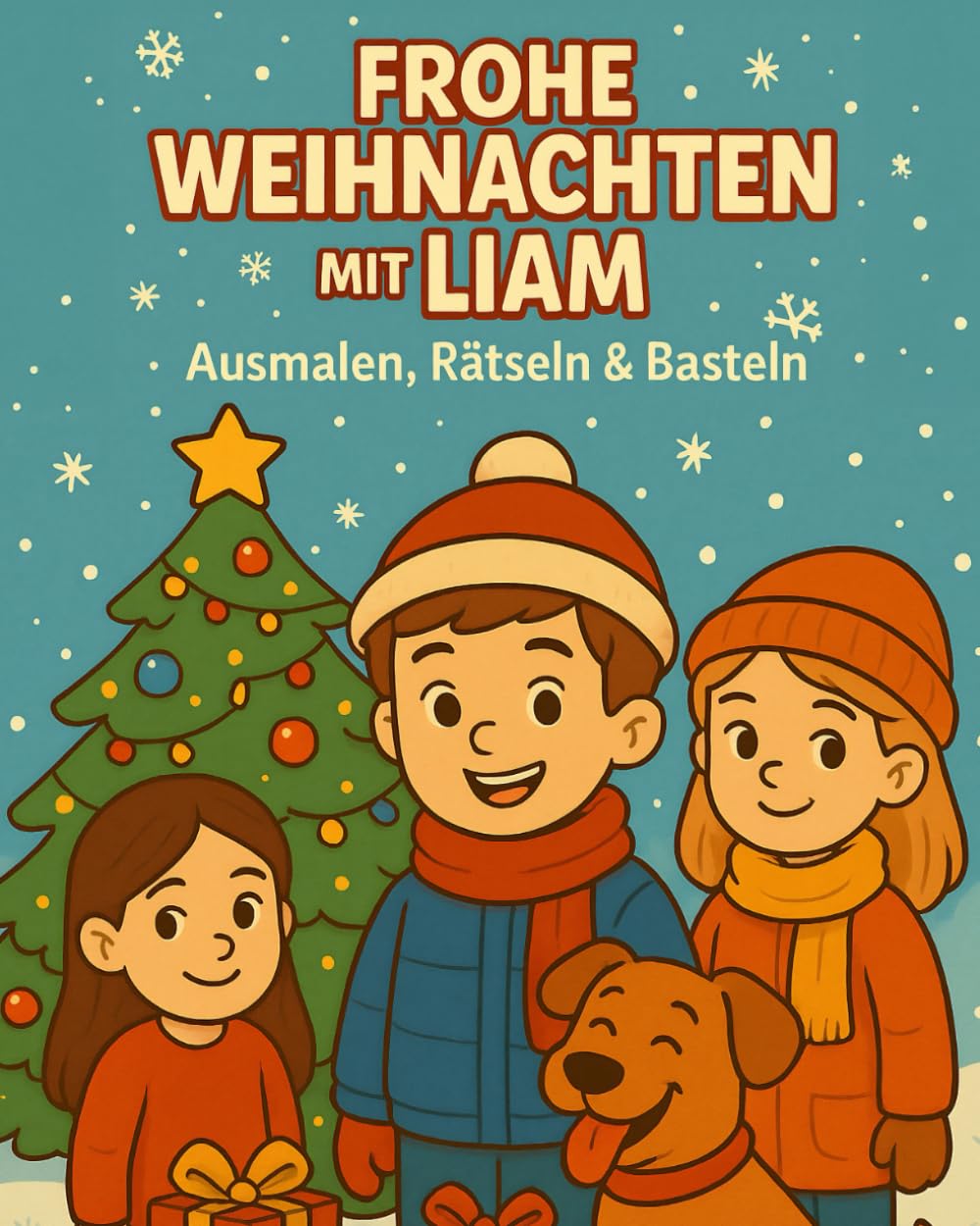 Frohe Weihnachten mit Liam – Ausmalen, Rätseln & Basteln: Ein kreatives Mitmachbuch für Kinder – Geschichten, Ausmalbilder & Bastelideen