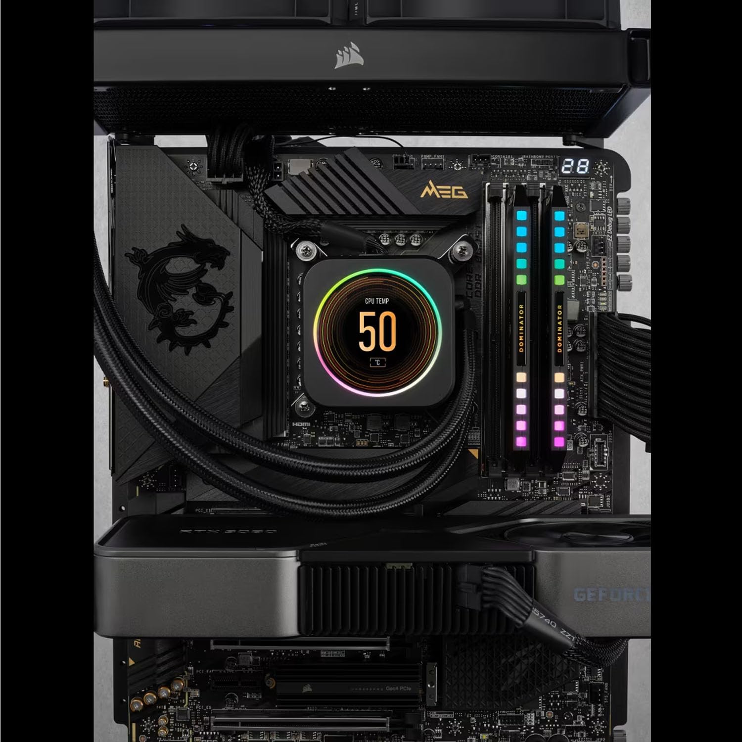 CORSAIR DOMINATOR PLATINUM RGB DDR5 RAM 32GB (2x16GB) Fino a 6000MHz CL36 Intel XMP Compatibile iCUE Memoria per Computer - Nero (CMT32GX5M2E6000C36)