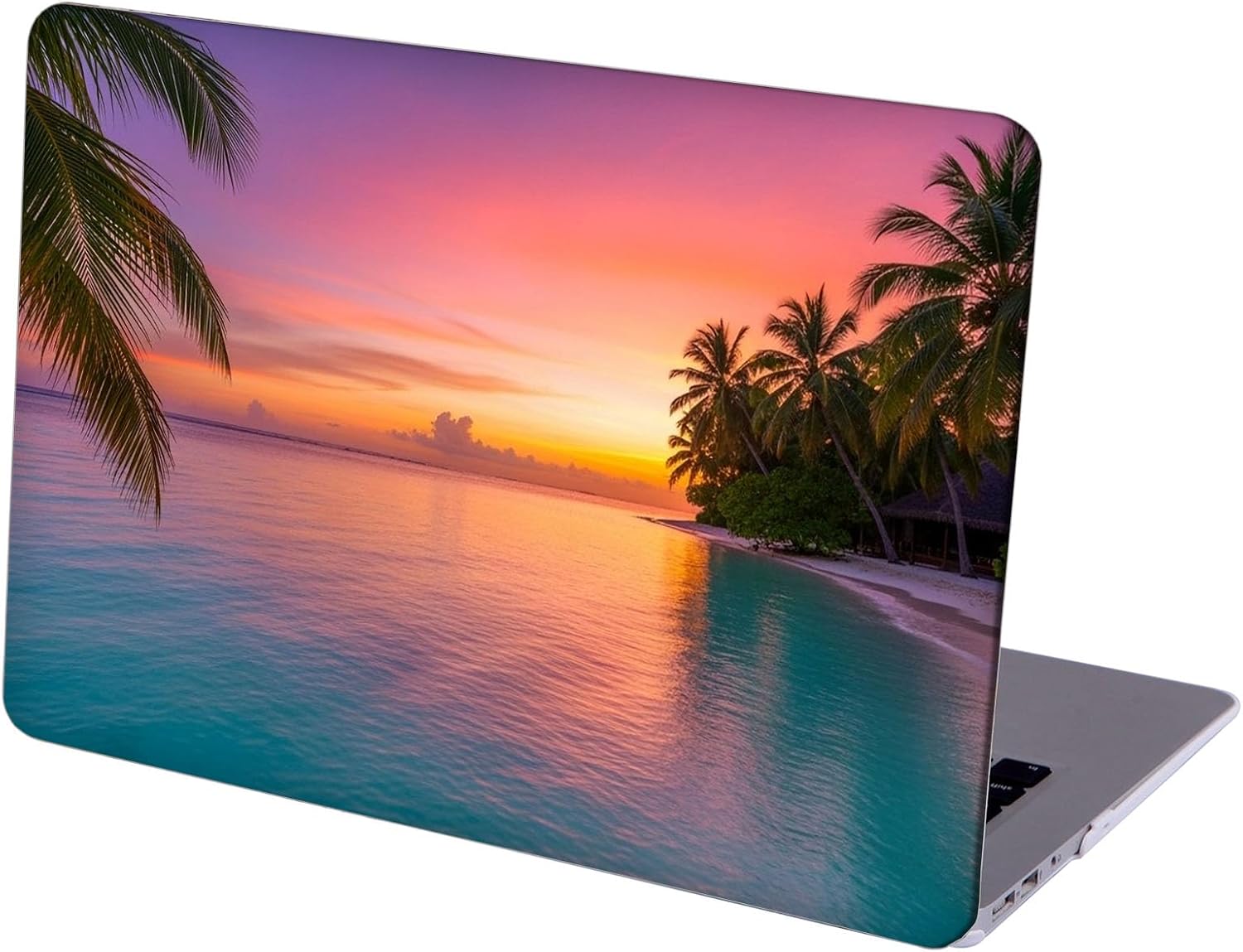 Compatible with MacBook Air 15.3-inch, Hard Shell Case with Keyboard Cover and Screen Protector (A2941 M2 / A3114 M3 / A3241 M4 / A3448 M5, 2023-2026) - Beach Sunset MC24053