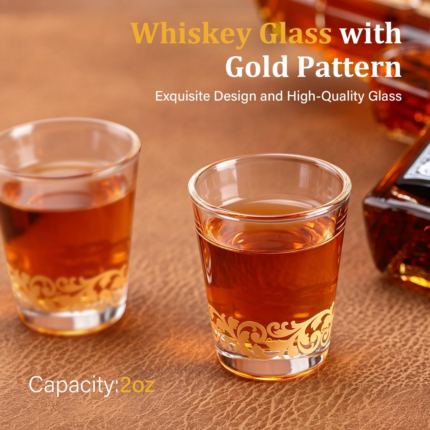 Handcrafted Gun Whiskey Decanter Set with 2 Glasses, Military Gifts for man