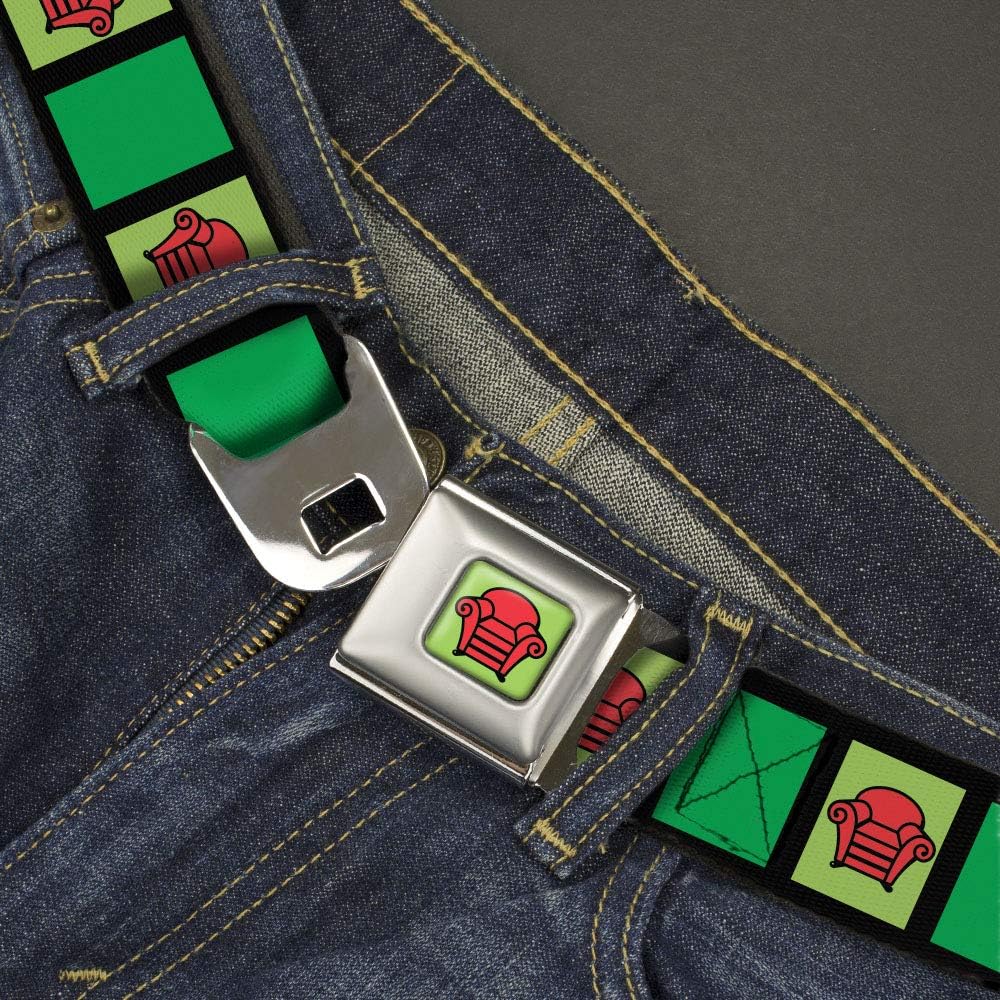 Buckle-Down Nickelodeon Belt, Seatbelt Buckle Belt, Blues Clues Steves Stripe and Thinking Chair, Mens Womens Kids Adjustable