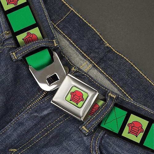 Miniatura 2 de Buckle-Down Nickelodeon - Cinturón con hebilla para cinturón de seguridad, Blues Clues Steves Stripe and Thinking Chair para hombre, mujer y niños