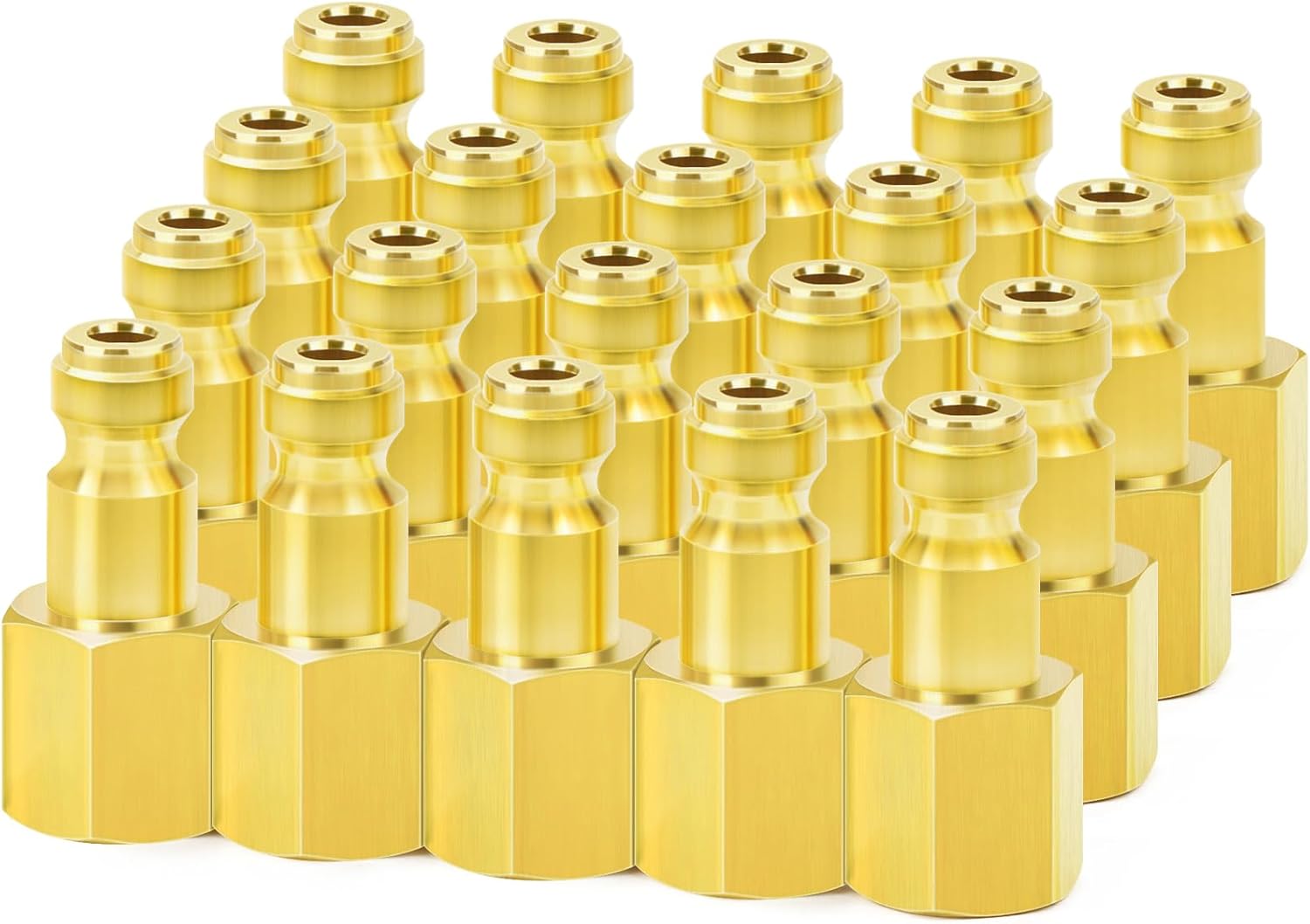 ChillWaves Automotive T-Style Air Plug, 1/4" NPT Female Pneumatic Plugs, Air Compressor Accessories Fittings(20-PACK)
