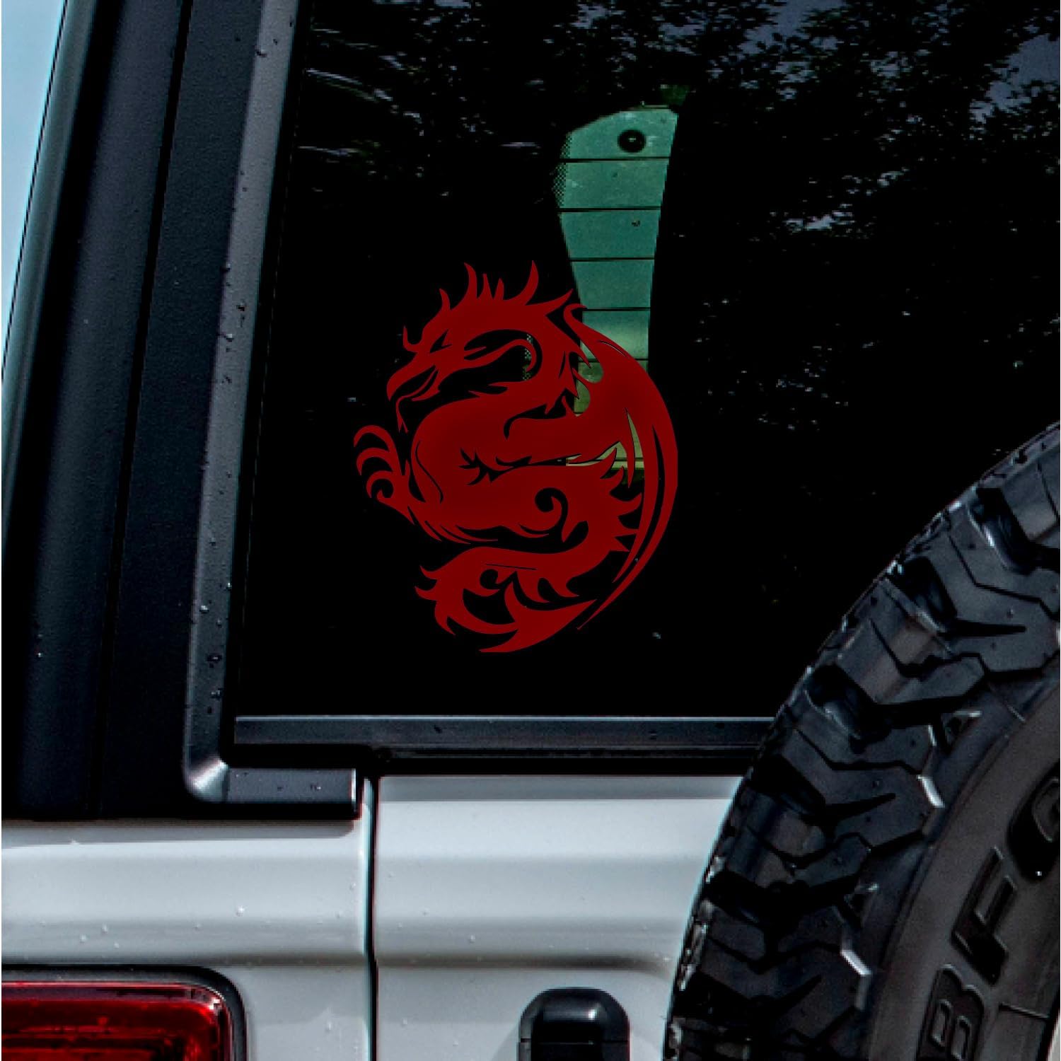 Transparent Decal Stickers of Dragon Silhouette (Black) Premium Waterproof Vinyl Decal Stickers for Laptop Phone Accessory Helmet Car Window Mug Tuber Cup Door Wall Decoration ANDstic085222BL040522