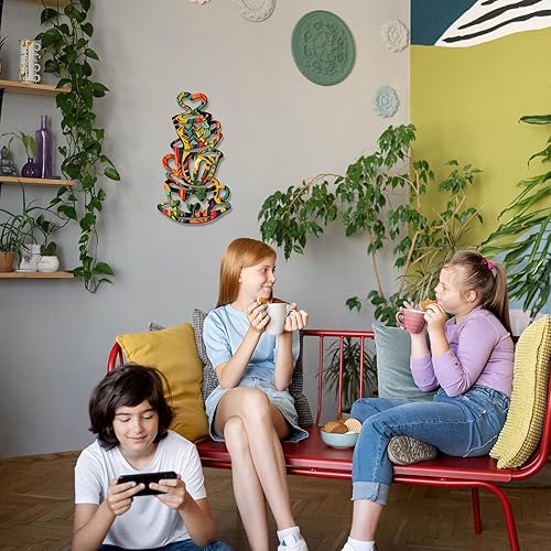 Miniatura 5 de VGICH Arte de pared de taza de café de 13.7 x 7.6 pulgadas, decoración de granja, accesorios de madera, cocina, arte, restaurante, bar, letrero