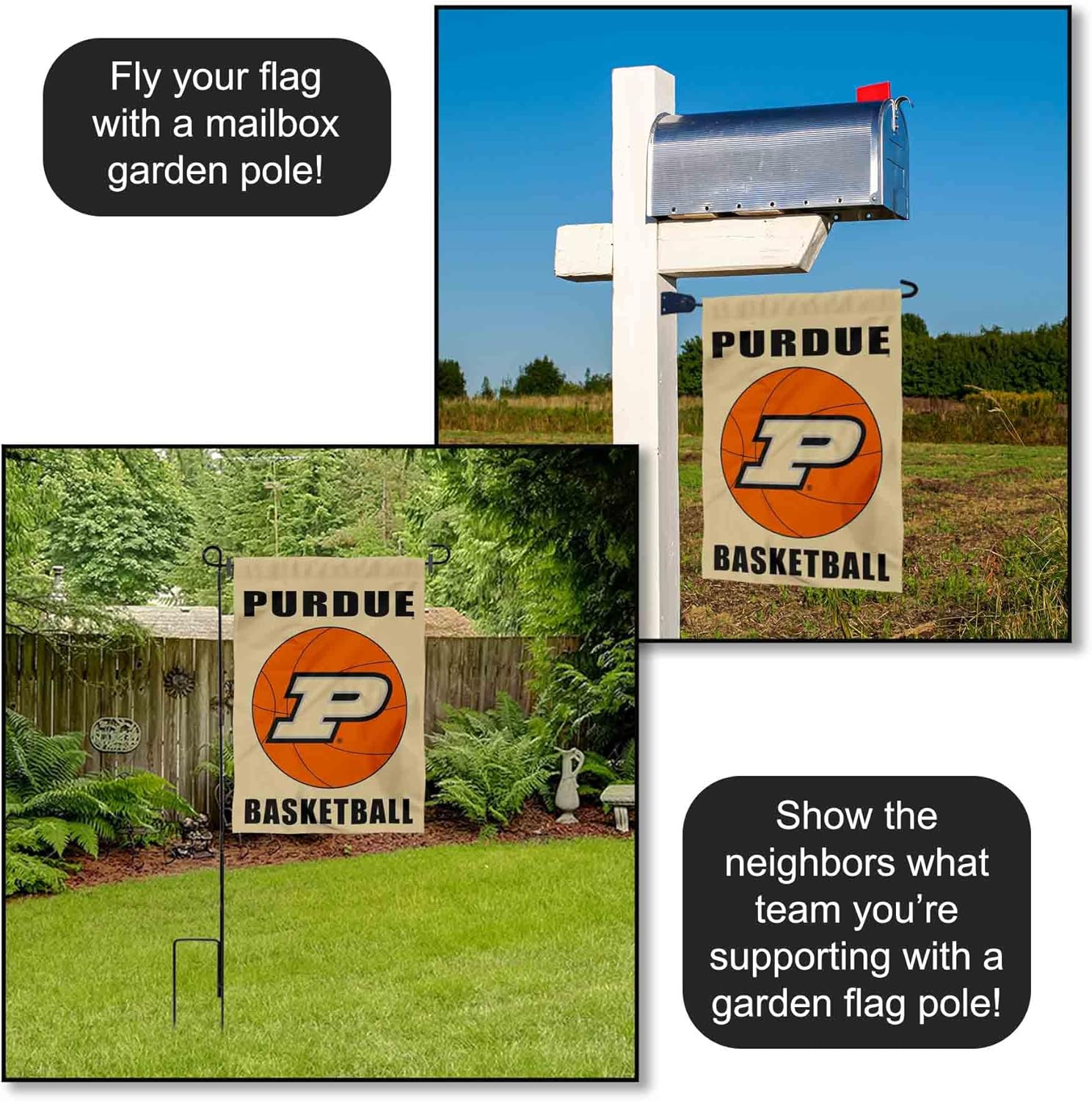 Purdue Boilermakers Basketball Garden Flag - Image 4