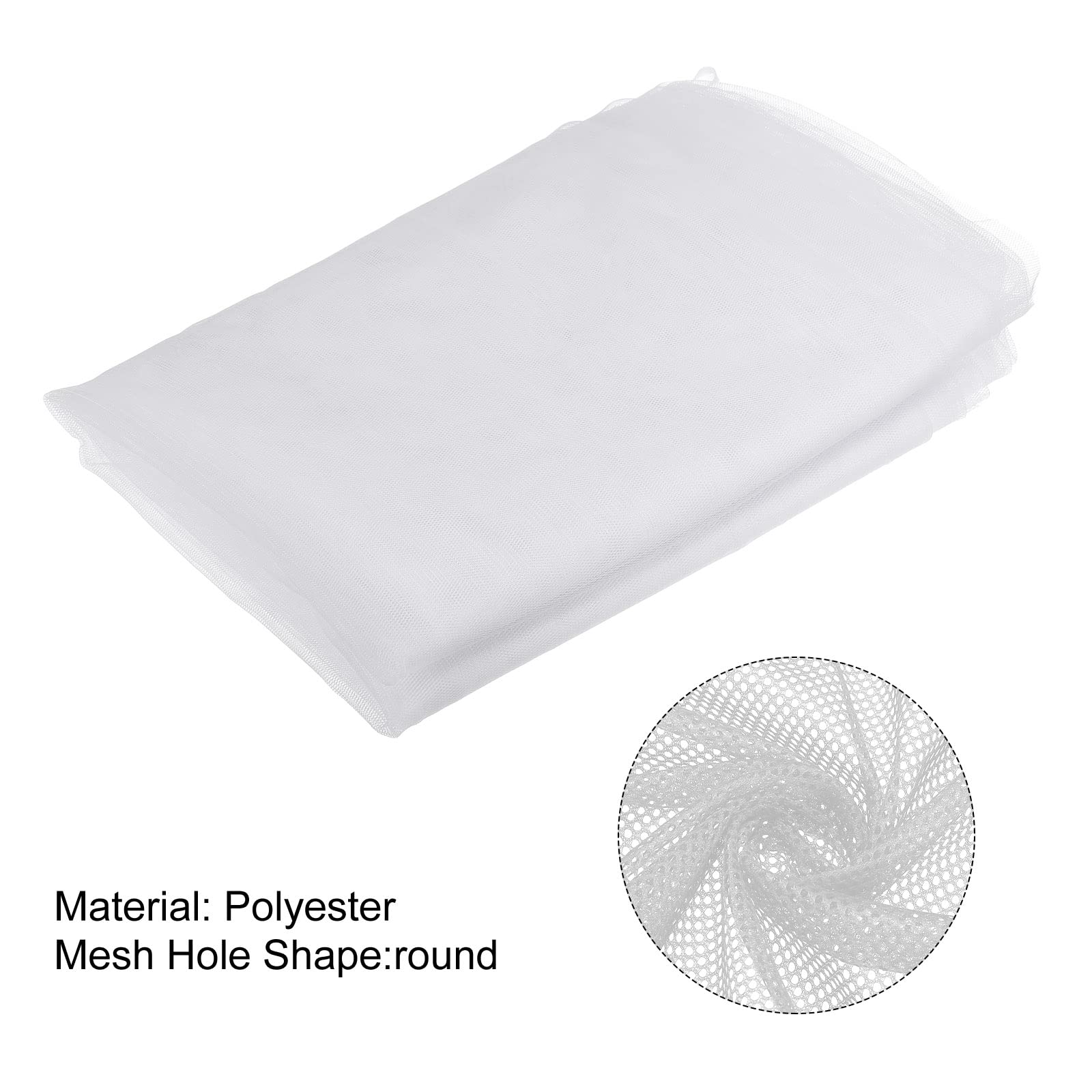 PATIKIL 160cm/62.4inch Mesh Fabric Slightly Stretchy for Netting Bag Backpack Pocket, Curtains, Headdress, DIY - Image 4