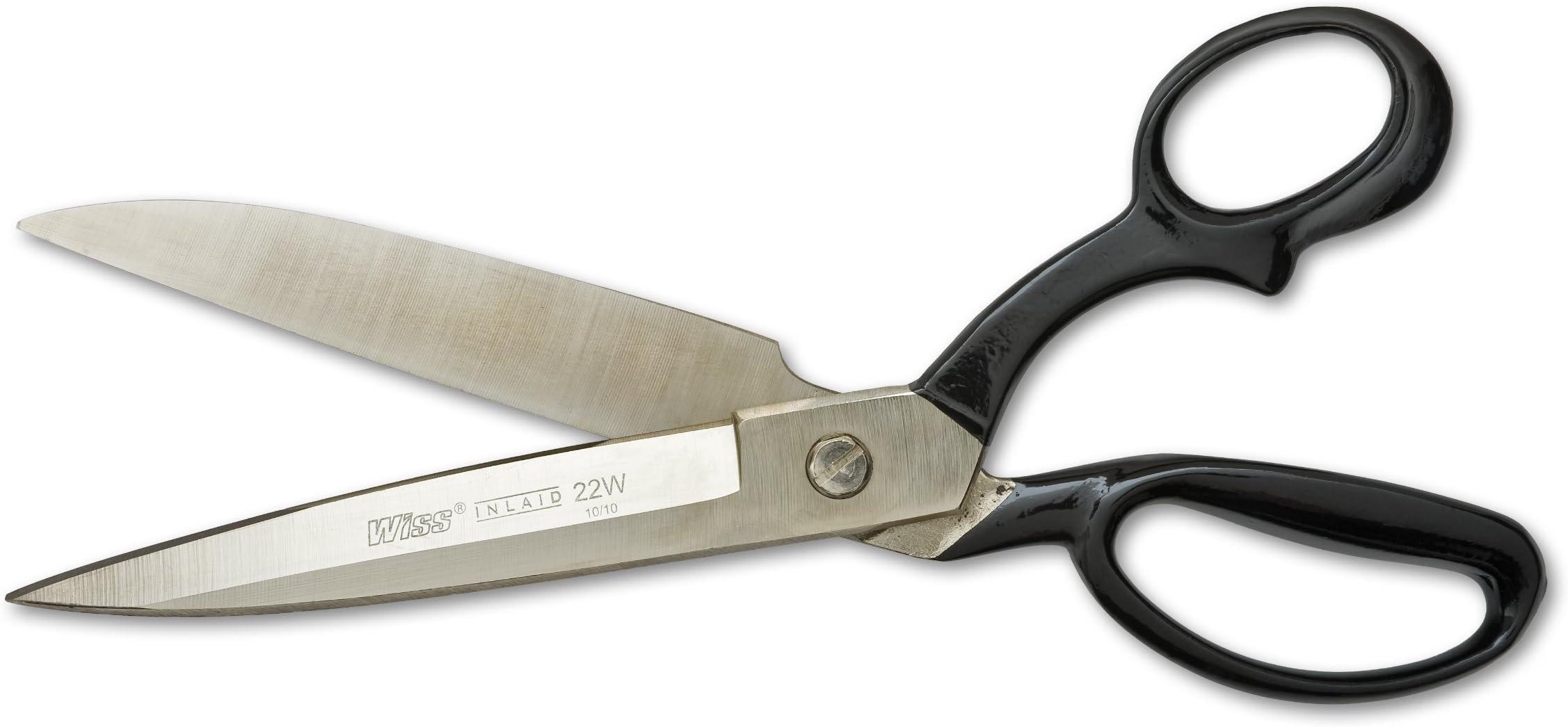 Crescent Wiss 12" Wide Blade Bent Handle Industrial Shears - Professional Heavy Duty Utility Scissors Tool for Sewing Fabric, Upholstery, Carpet & Drapery - W22W