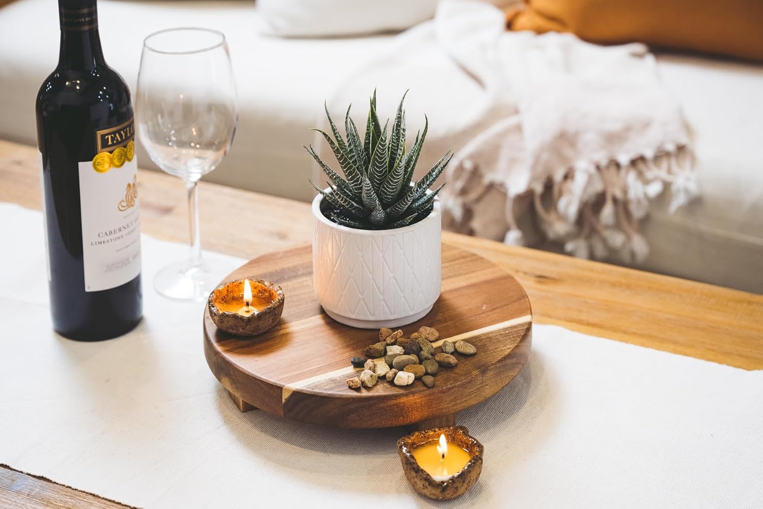 Artificial Succulent Plant in Matte White Ceramic Pot | 7" high Dark Green Aloe Plant | Great as desk decor or bathroom decor | beautiful realistic faux succulent with no maintenance