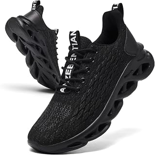 Women's Shoes Trainers Sports Shoes Running Tennis Walking Shoes Gym Trainers Breathable Leisure Fashion Lightweight 36 EU Black