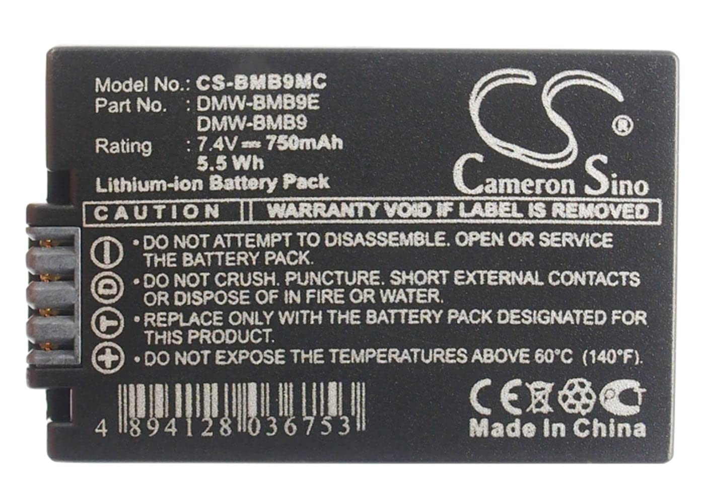 Amazon.com : VI VINTRONS 750mAh Battery for Panasonic Lumix DMC