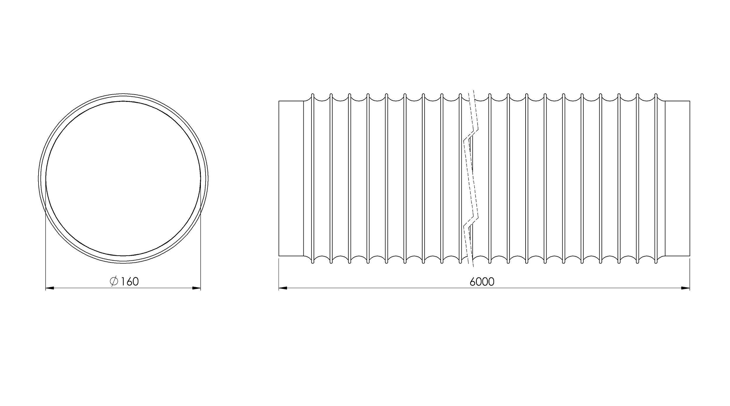 100mm - 3m PVC Ventilatieslang - Flexibele Slang - Afvoerslang voor Droger, Airconditioning, Afzuigkap