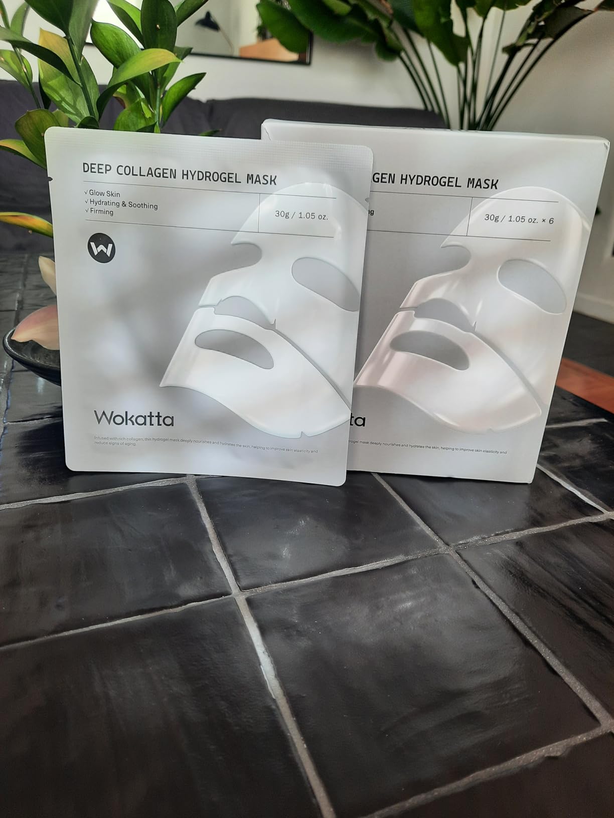 Wokatta 6 Pack Bio-Collagen Face Mask, Hydrating Overnight Masks, Fine Lines Face Lifting Mask for Elasticity, Pore Minimizing, Firming, Moisturizing, Facial Mask Skincare
