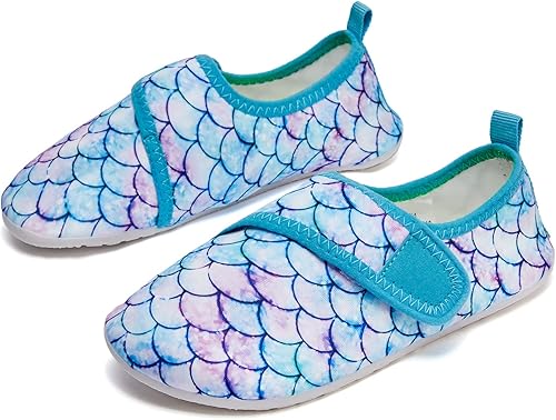 Miniatura 8 de HIITAVE Zapatos acuáticos antideslizantes para la playa, natación, secado rápido, calcetines acuáticos para niños y niñas pequeños