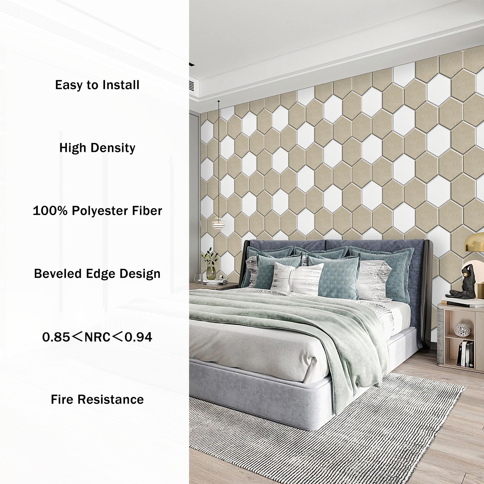 Snapklik.com : SHJADE Self-Adhesive Acoustic Panels, 12 Pcs 12